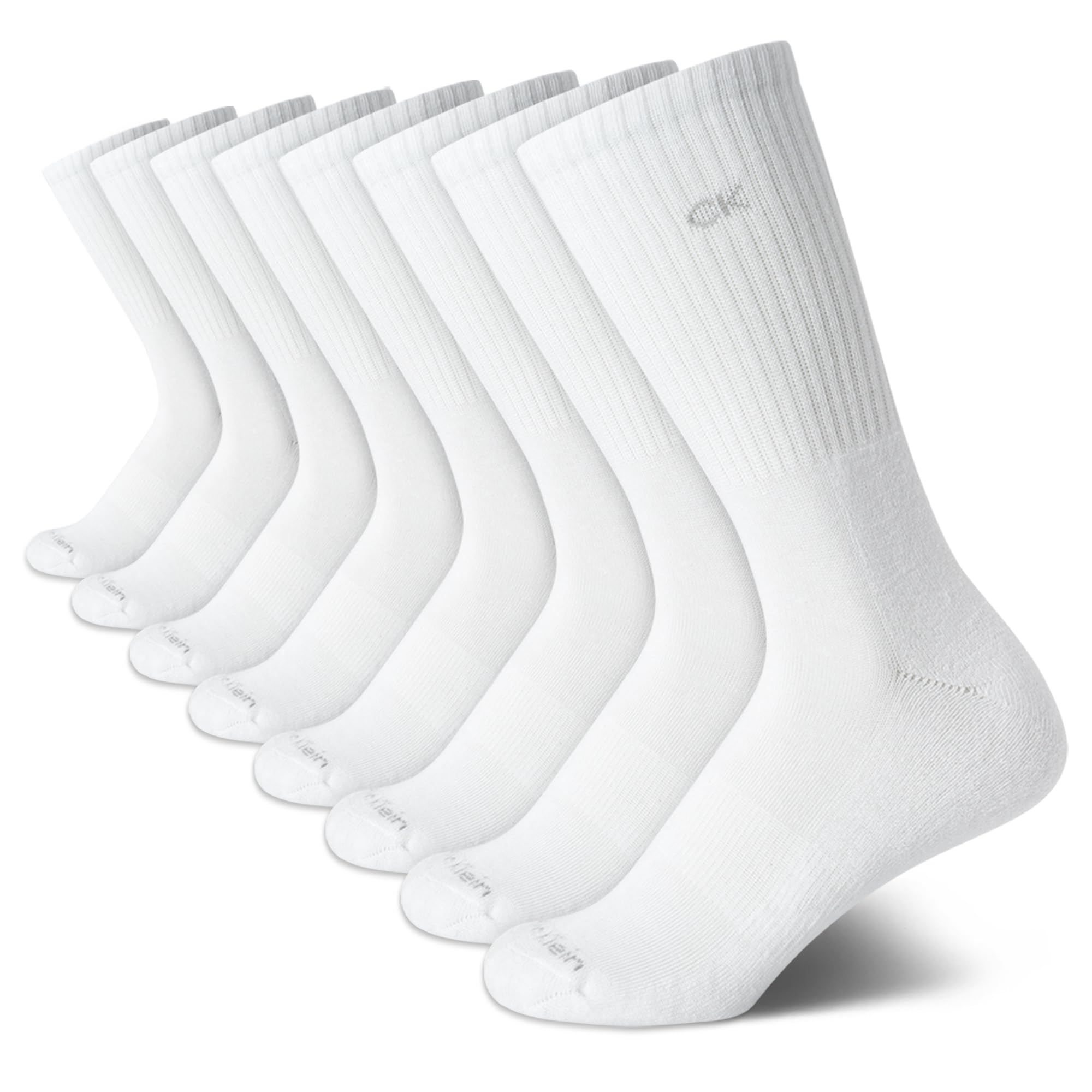Calvin Klein Womens Crew Socks - 8 Pack Soft Cushioned Athletic Crew Socks for Women for Running and Workout