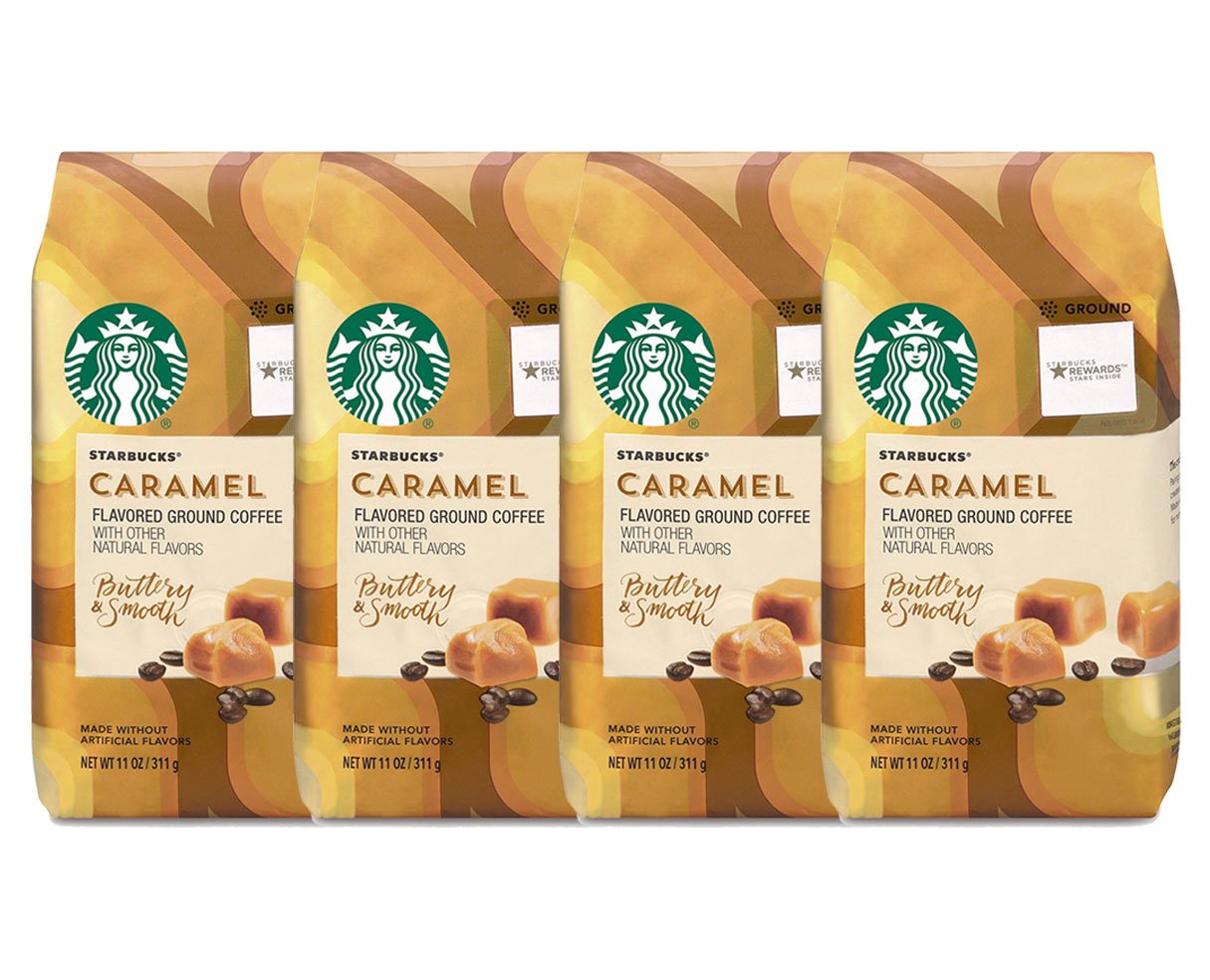 Amazon.com: Starbucks Flavored Ground Coffee, Caramel, 11 OZ