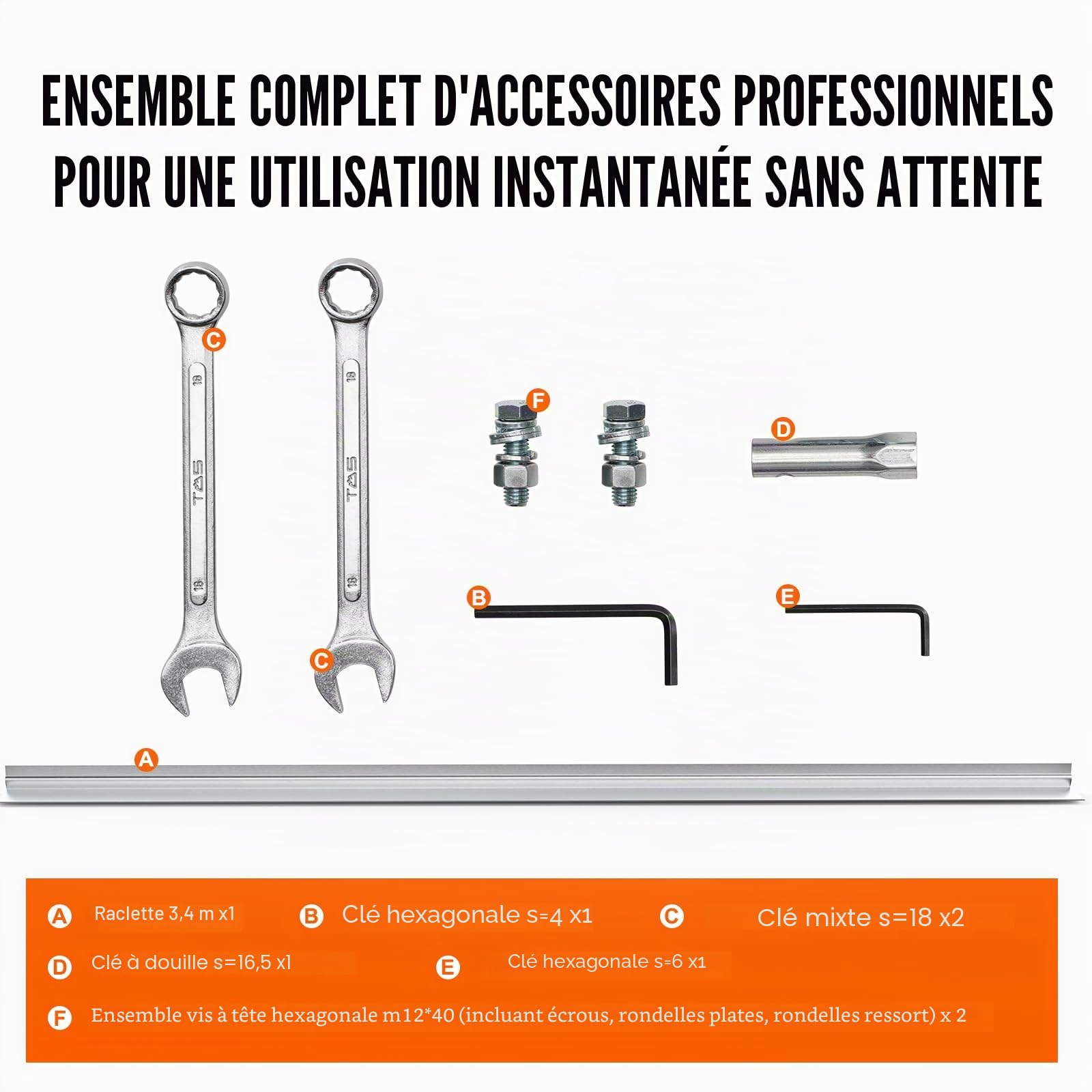 VEVOR Chape électrique pour béton à gaz 3370 mm kit flotteur barre aluminium 6500 tr/min finition ciment 4 temps poignées réglables
