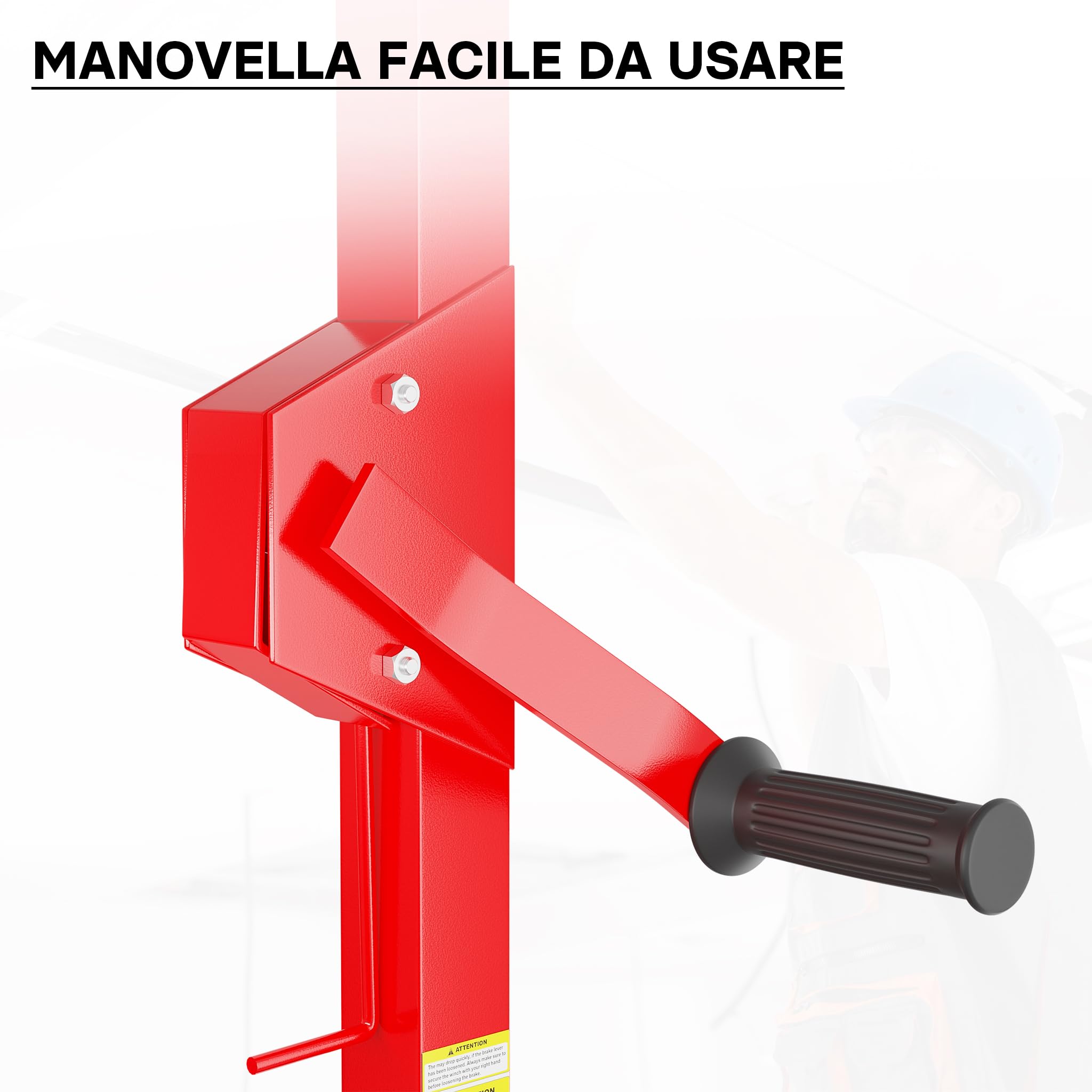 Wiltec Alzalastre per cartongesso fino a max. 50 kg, altezza 190-330 cm, ausilio di montaggio per cartongesso, sollevatore per pannelli con 4 ruote, freni di stazionamento