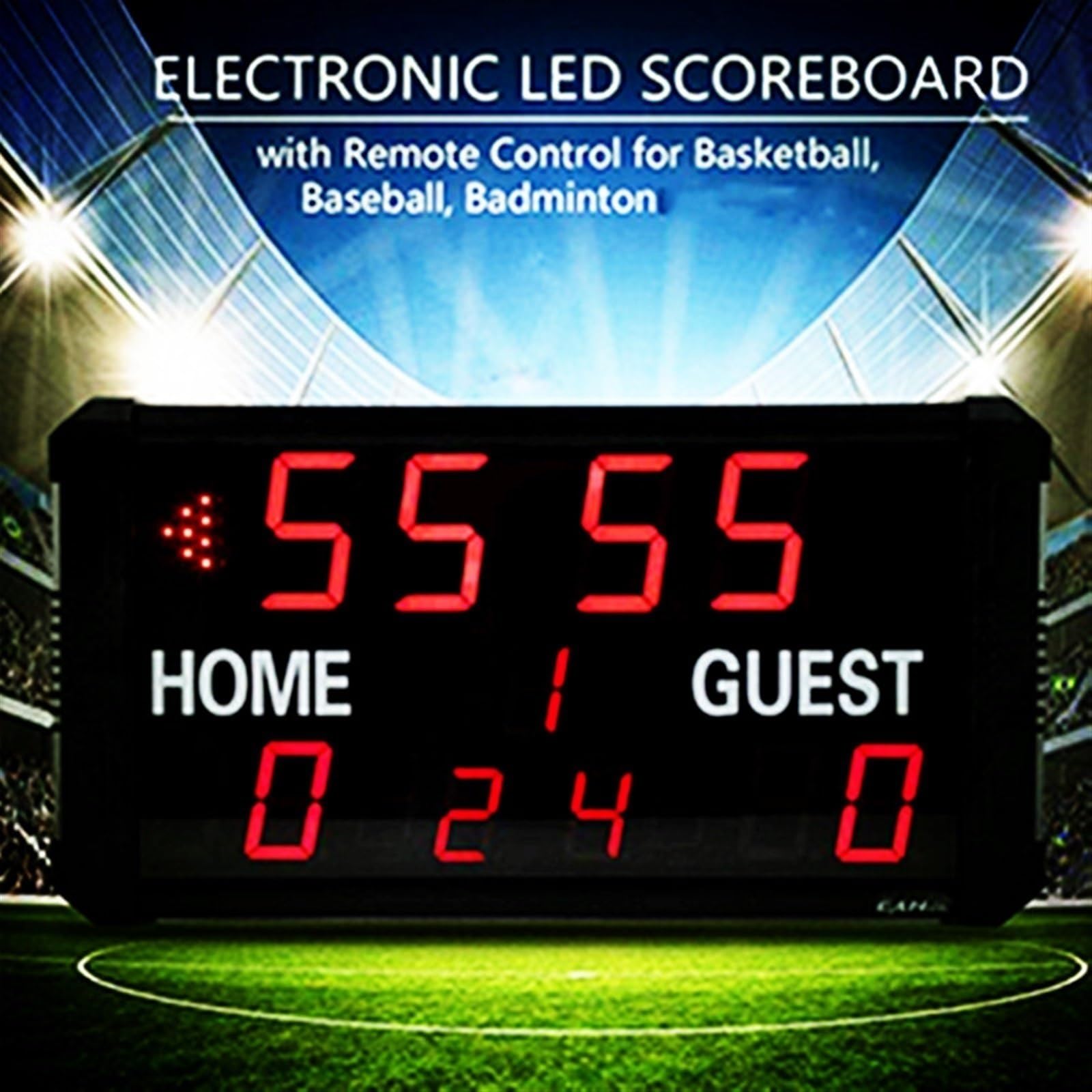 Digitale Elettronico del Tabellone Segnapunti Colpo di Secondi Del'interno LED 12/24/30 for Pallacanestro, Baseball/Calcio/Tennis Facile Vedere Sia all'Interno Che all'Esterno