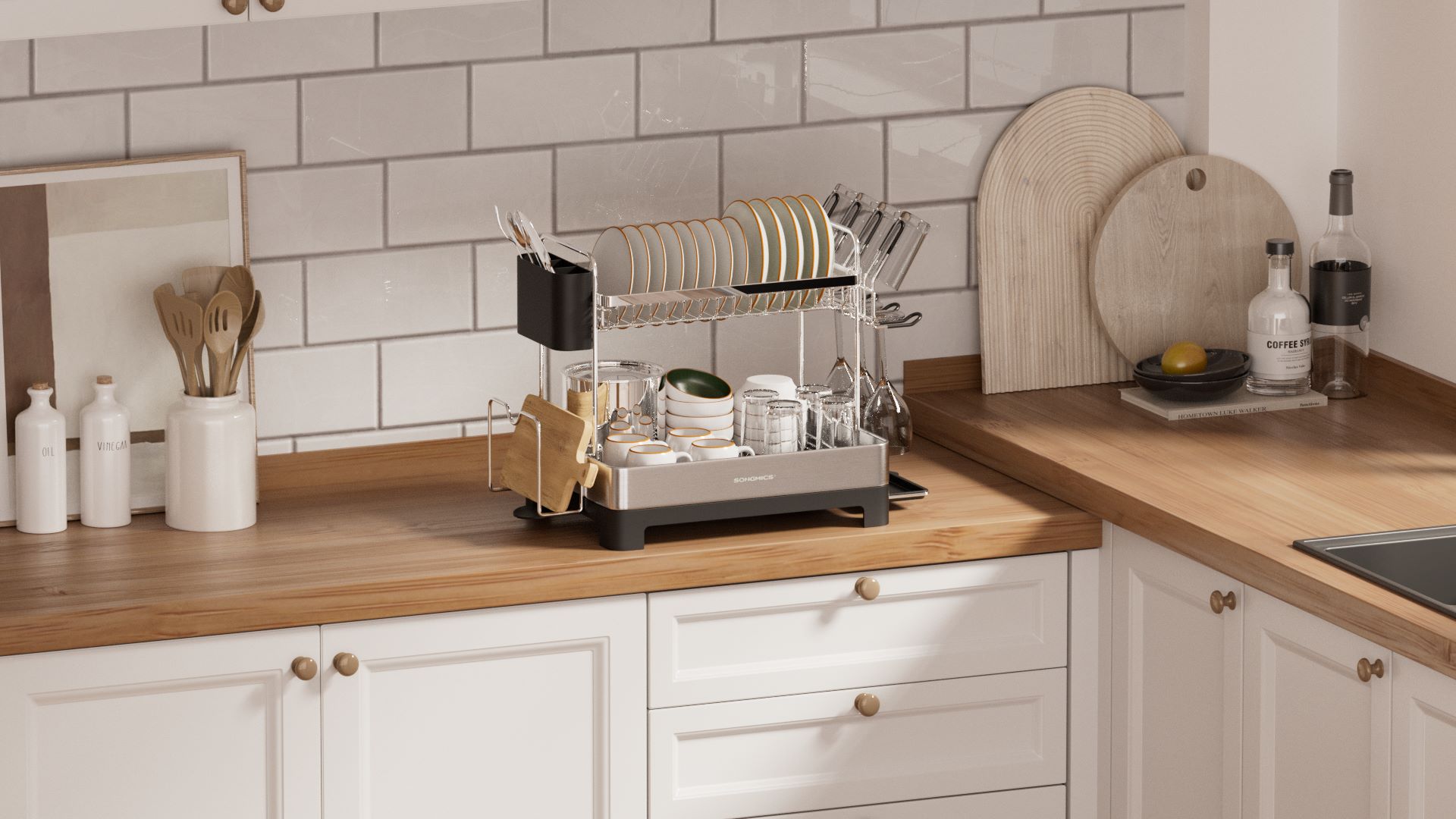 専用/TUBASAN 水切りラック 2段 ステンレス製/キッチン収納/食器 Amazon｜SONGMICS 水切りラック 2段 大きめ 食器水切りラック