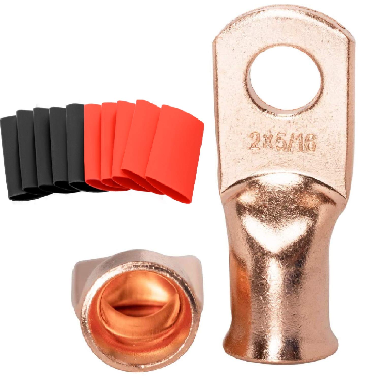 Buy SVAAR 10pcs 2 AWG5/16"Ring Terminals Cable Lug Wire Lug Battery