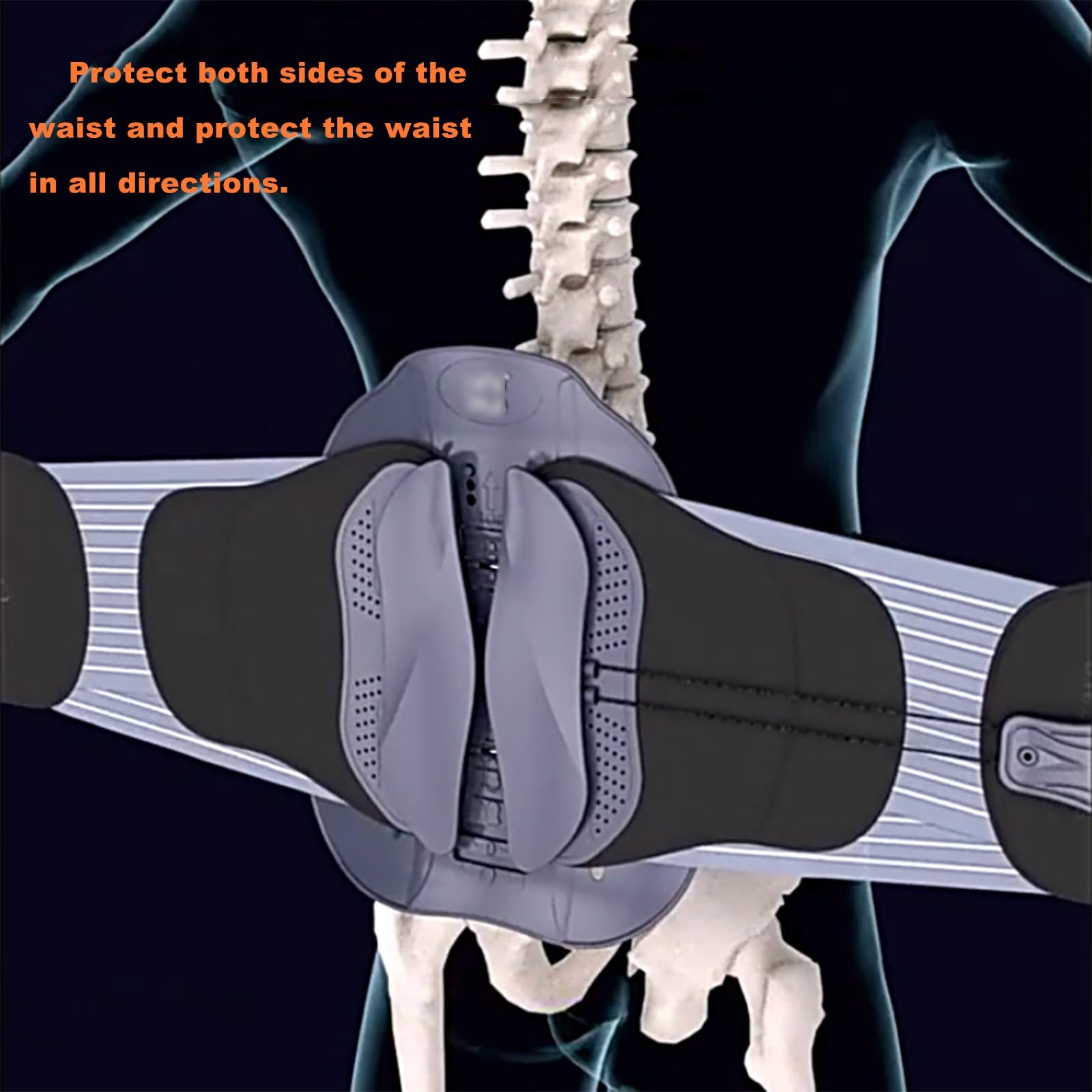 NICHOY Soporte de fijación Lumbar - Soporte de Espalda de descompresión de la Columna Vertebral, Soporte de reparación postoperatoria Protector de Cintura(L-L)