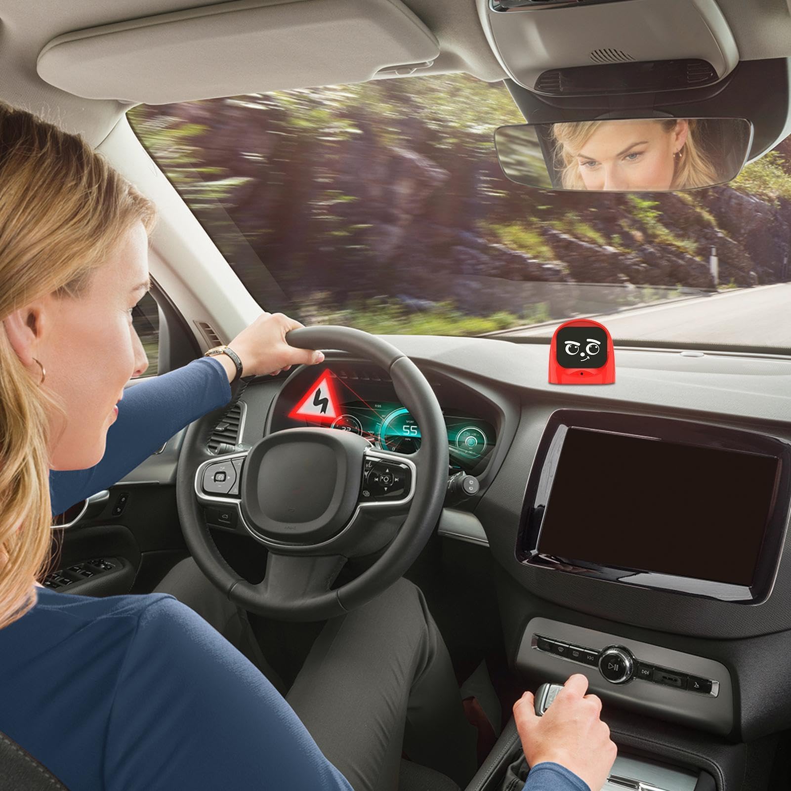 Robot IA per Auto Dialogo Intelligente | Compagno di Cruscotto con Espressività Emotiva per Autisti, Detailing, Viaggiatori, Camper, SUV, Berlina, Pendolari, Lunghi