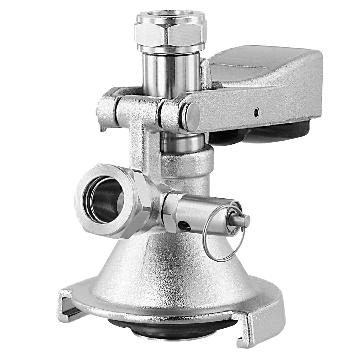QWORK® Acoplador de Barril de Cerveza Tipo A con válvula de Alivio de presión, G5/8, latón y Acero Inoxidable 304