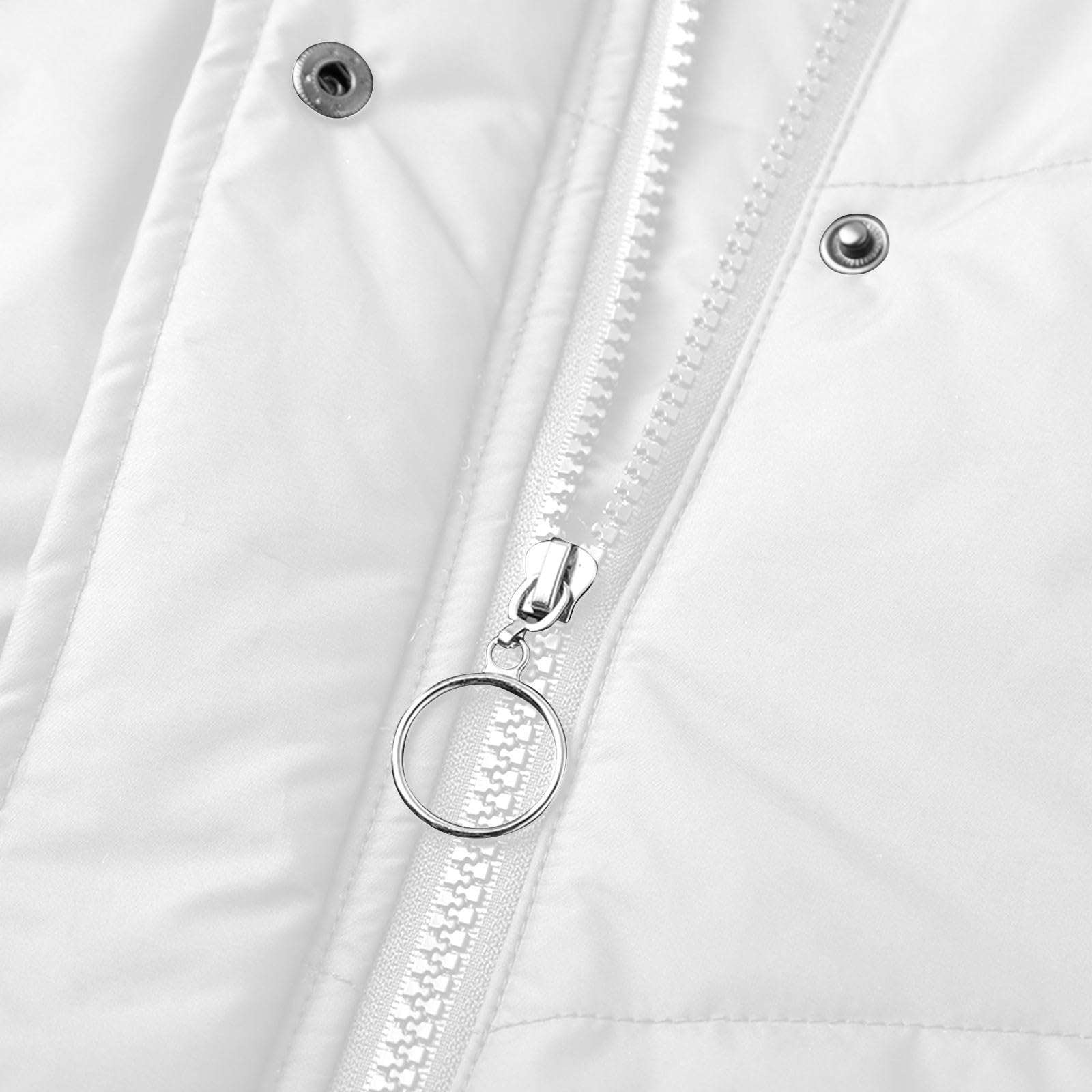 Winterjacke Damen Lang Baumwolljacke Große Größen Wintermantel Kapuze mit Taschen Parka Warm Fleecejacke Baumwolle Daunenmantel Elegant Fleecemantel Dick Kapuzenjacke Puffer Jacke Daunenjacke S-5XL