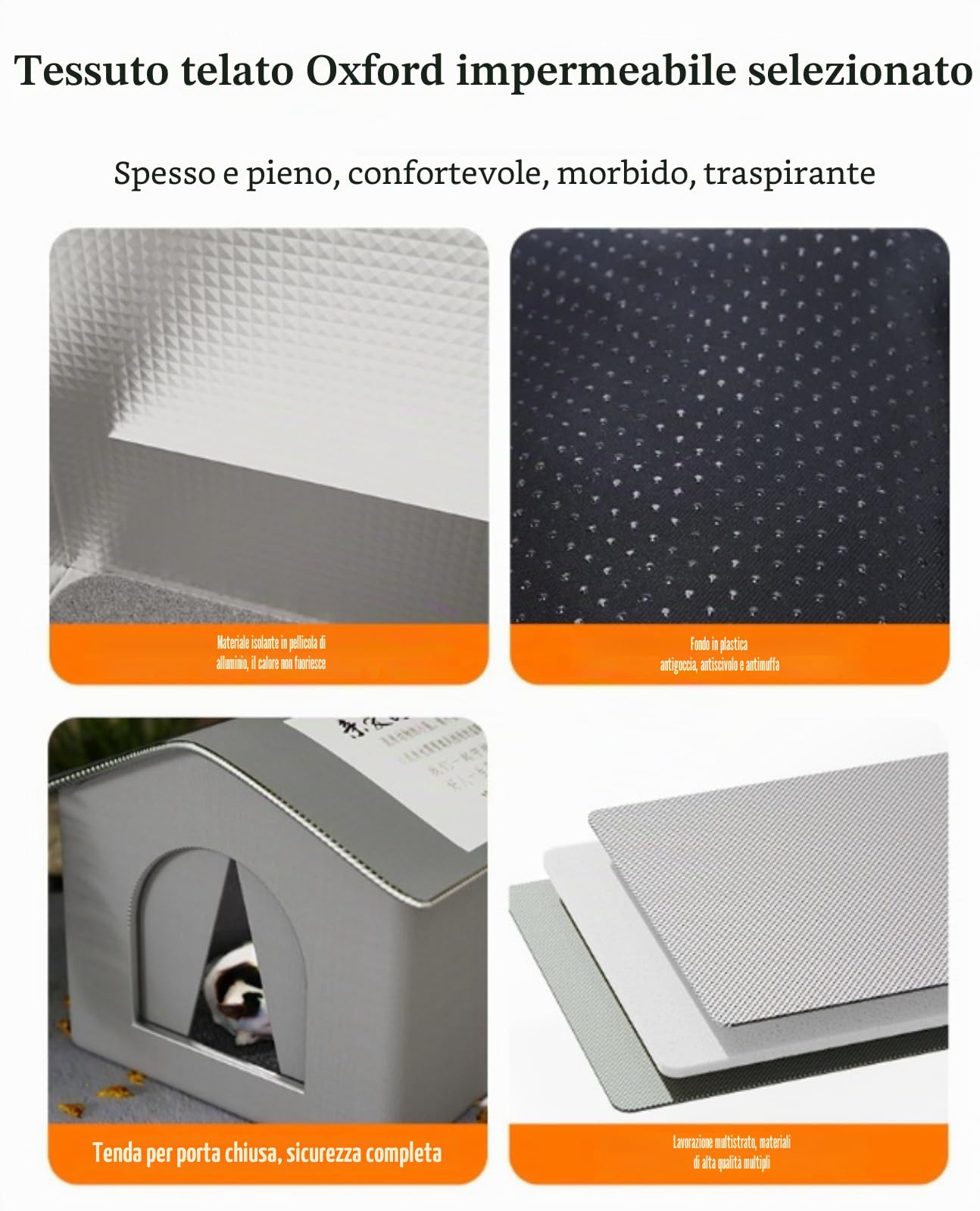 Cuccia Gatto Esterno Sollevata 7 cm, Abitacolo Impermeabile Antiumidità con Tetto Inclinato Drenante, Casetta Isolata per Gatti Randagi in Giardino, Ideale Autunno Inverno