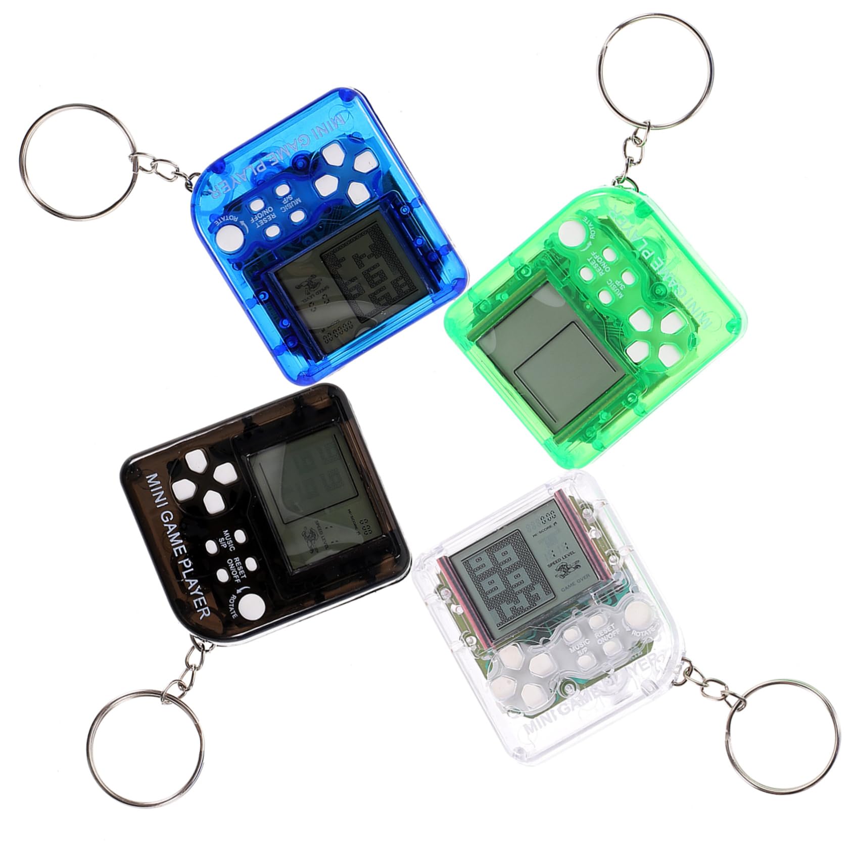 FOMIYES Elektronische Spielmaschine Schlüsselbund Party Netter Schlüsselbund Geburtstagsfeier Handspiel Schlüsselbund Videospiel -schlüsselanschlüsse Für Plastik