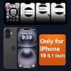 URUCHI Powerful Magnetic iPhone 16 Phone Case, [Compatible with Mag-Safe] [Military Level Drop Protection] [Strong Silicone Edges] Thin Translucent Mat Protective Case, Plum