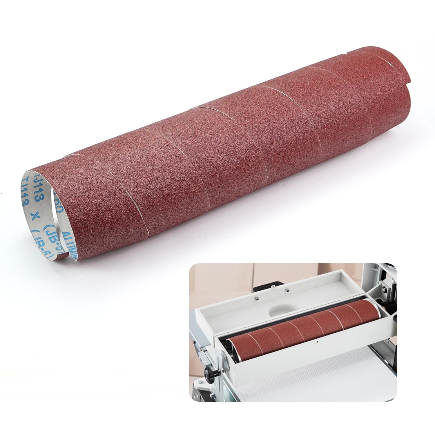 SCOTTCHEN Cloth Backed Drum Sander Sandpaper Rolls,3 Inch x 35 Feet,60 Grit, Ready-to-Wrap Ready-to-Cut Aluminum Oxide Sandpaper,Abrasive Paper Roll for Metalworking, Woodworker, Furniture Repair
