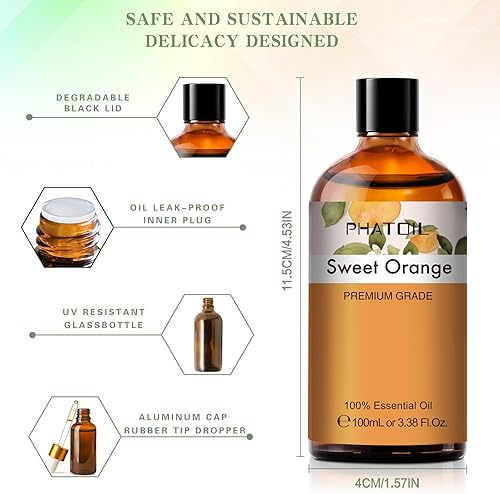 Vista 52 de PHATOIL Aceite esencial de sándalo de 3.3 fl oz, aceites esenciales puros de aromaterapia para difusor, humidificador, relajación, aceites
