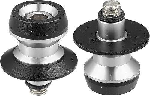 X AUTOHAUX 1 par de carretes de brazo oscilante de motocicleta de aleación de aluminio negro M10x1.5 de 0.394in para Kawasaki