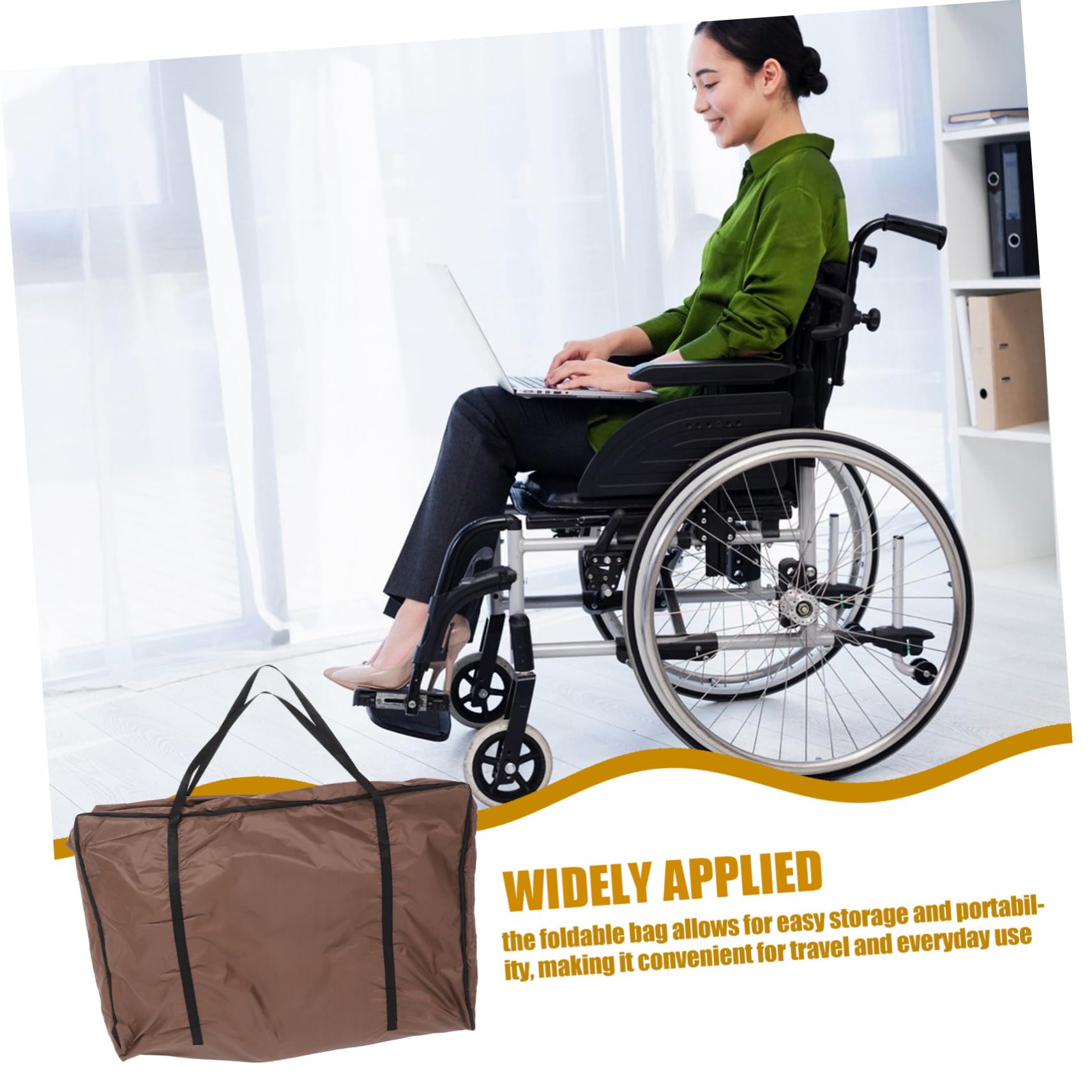 Bolsa Para Sillas De Ruedas Solución Ligera y Práctica De Almacenamiento Para Sillas De Ruedas y Andadores Para Uso Externo y Fácil De Limpiar