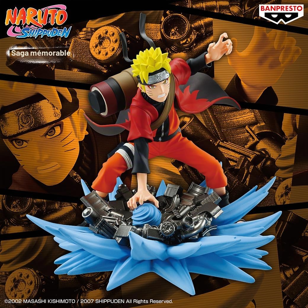 Banpresto BP29496P Figurine d'action Naruto Uzumaki Naruto Shippuden, mémorable Saga spéciale, 12 cm, Multicolore, Figurine à Collectionner, idéale pour Les Fans d'anime
