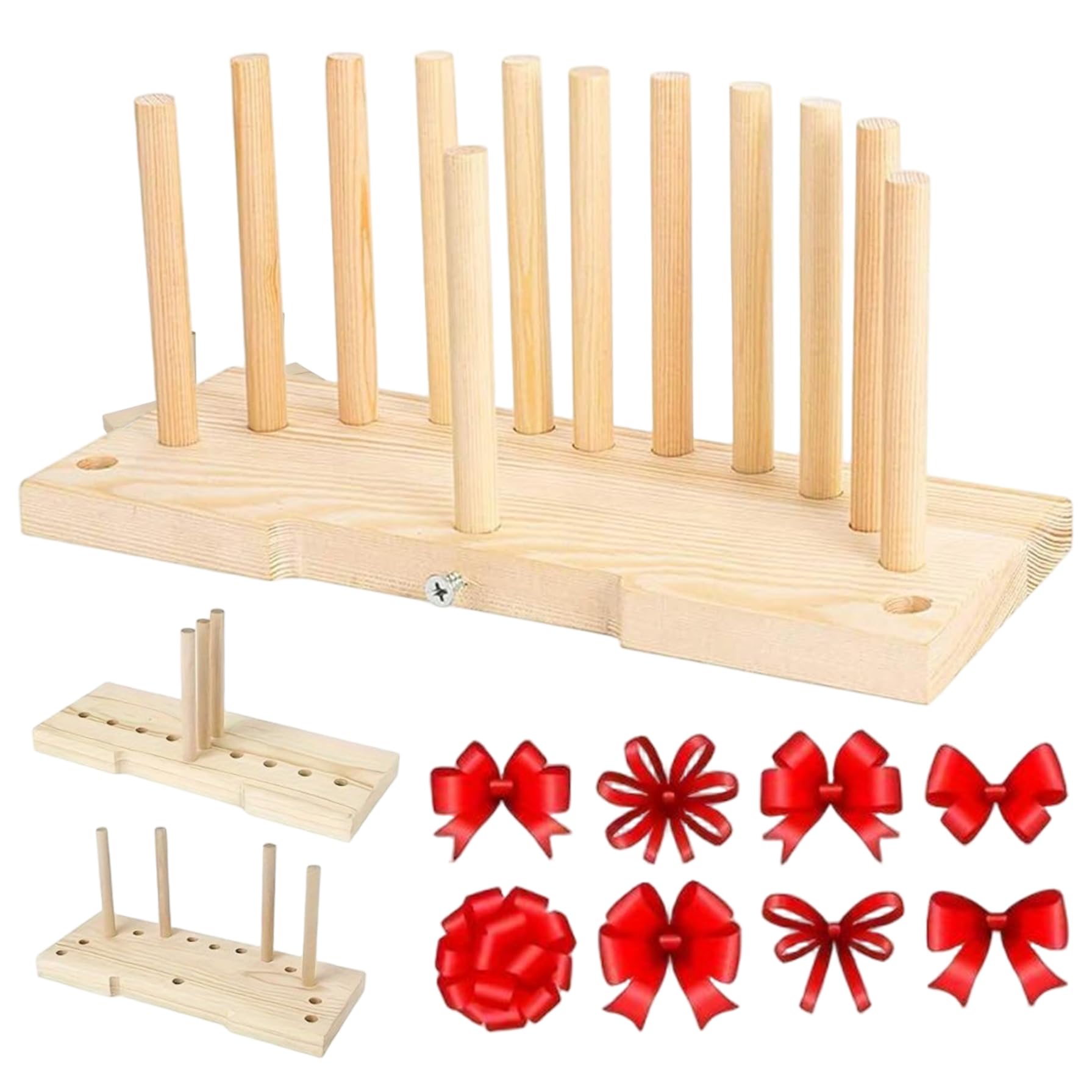 Máquina para hacer lazos de madera ligera que soluciona cintas arrugadas en manualidades