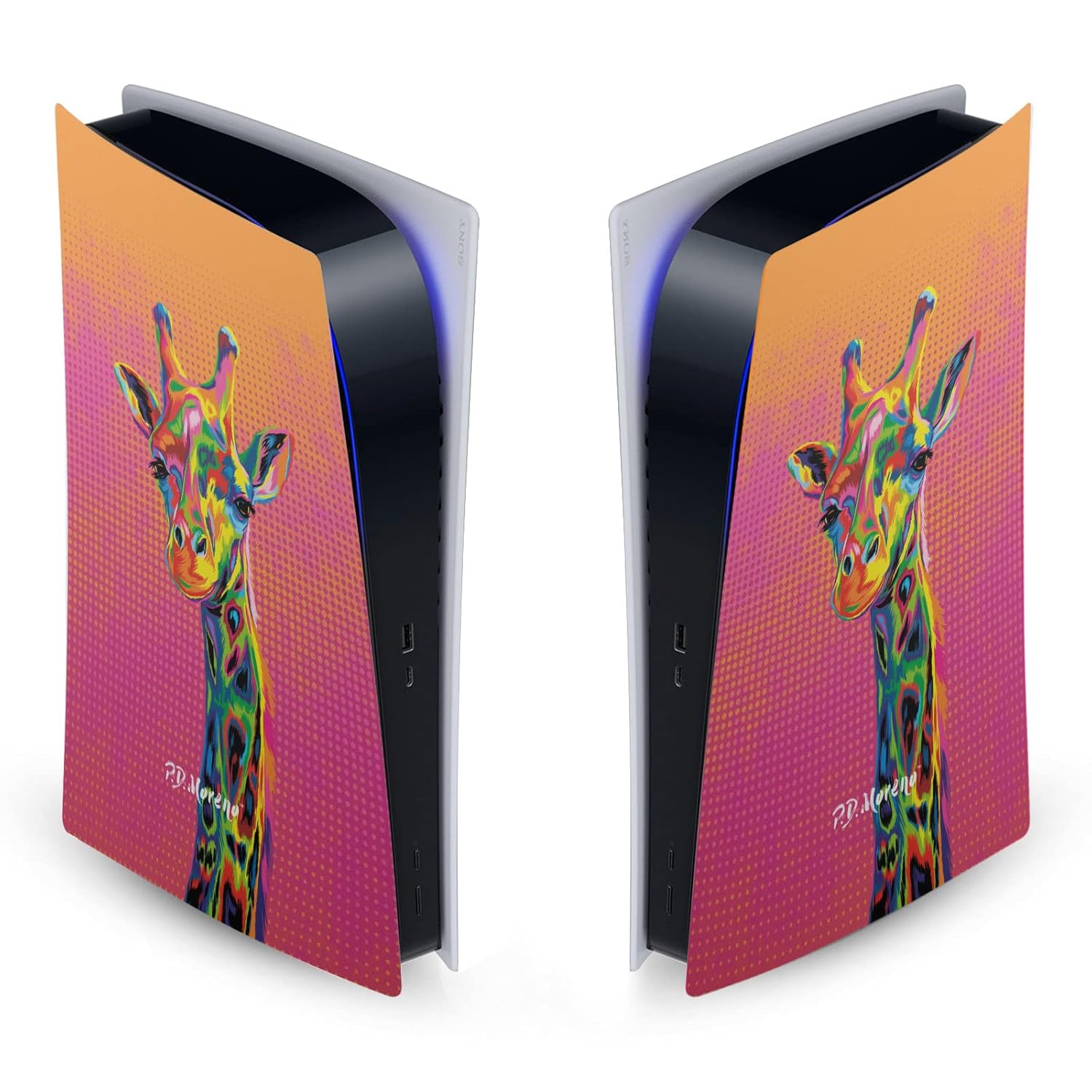 Head Case Designs Officially Licensed P.D. Moreno Giraffe Animals II Vinyl Faceplate Sticker Gaming Skin Case Cover Compatible with Sony Playstation 5 PS5 Digital Edition Console