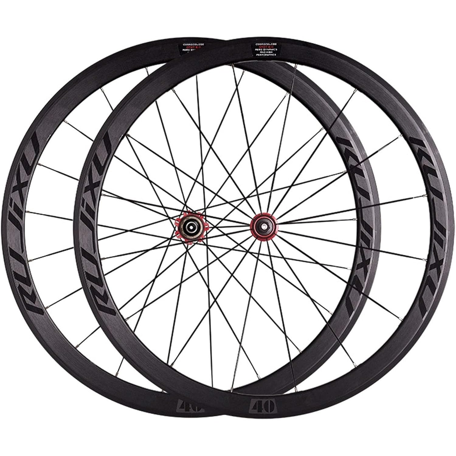 ZXGSXIOU Bike Wheelset 700C Rim 40Mm Quick Release Wheels V/C Brake Carbon Hub for 7 8 9 10 11 Speed Cassette 1925G Road Cruiser Bicycle
