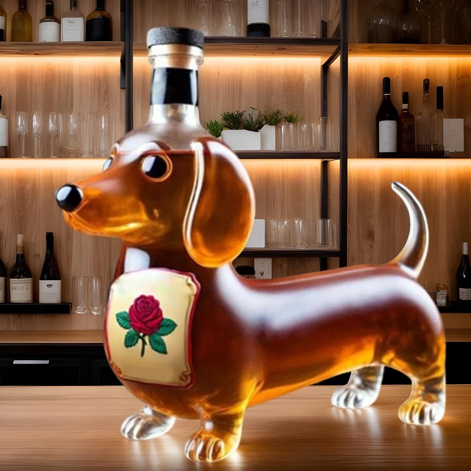 Amazon.co.jp: ダックスフンド犬ウイスキーボトル、犬用酒瓶