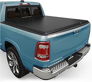 AUTOSAVER88 Soft Quad-fold Truck Bed Tonneau Cover Compatible with 2009-2025 Dodge Ram 1500 (Classic & New) 5.7ft Bed Without Rambox
