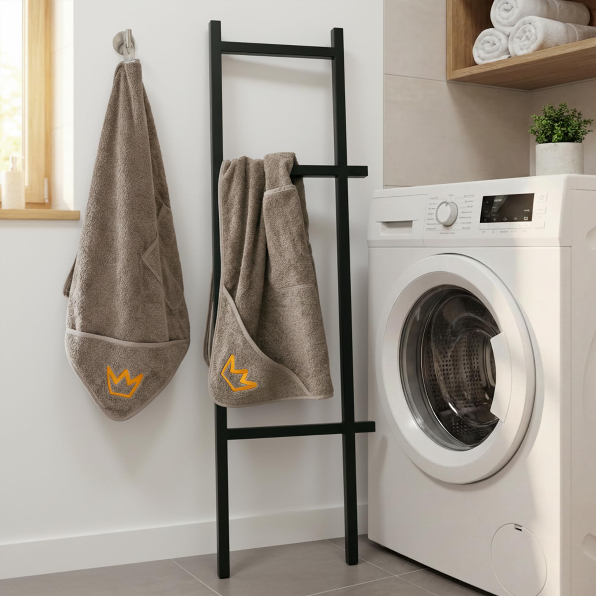 Rudelkönig Hundehandtuch kleine Hunde - Badetuch aus hochwertiger Baumwolle extra saugfähig - 100x60cm - Hunde Handtuch mit 6 Taschen gegen nassen Hund