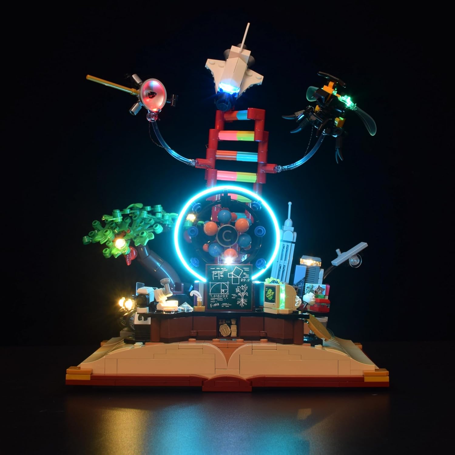 LightGo LED Kit for Lego 21355 The Evolution of STEM DNA & Atom Model | Lighting Only-Bricks Set Not Included (Remote Version)