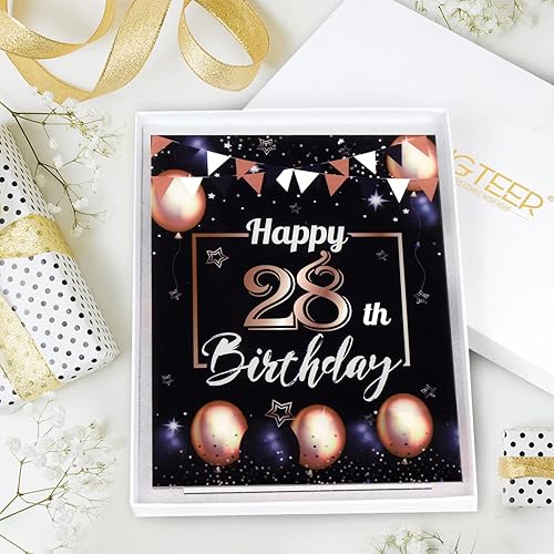 Miniatura 81 de LINGTEER Happy 11th Birthday Decorations, 2Pcs Black&Gold Stand Print Acrylic Table Centerpieces Backdrop Board- Cheers to 11 Years Old Fun Birthday