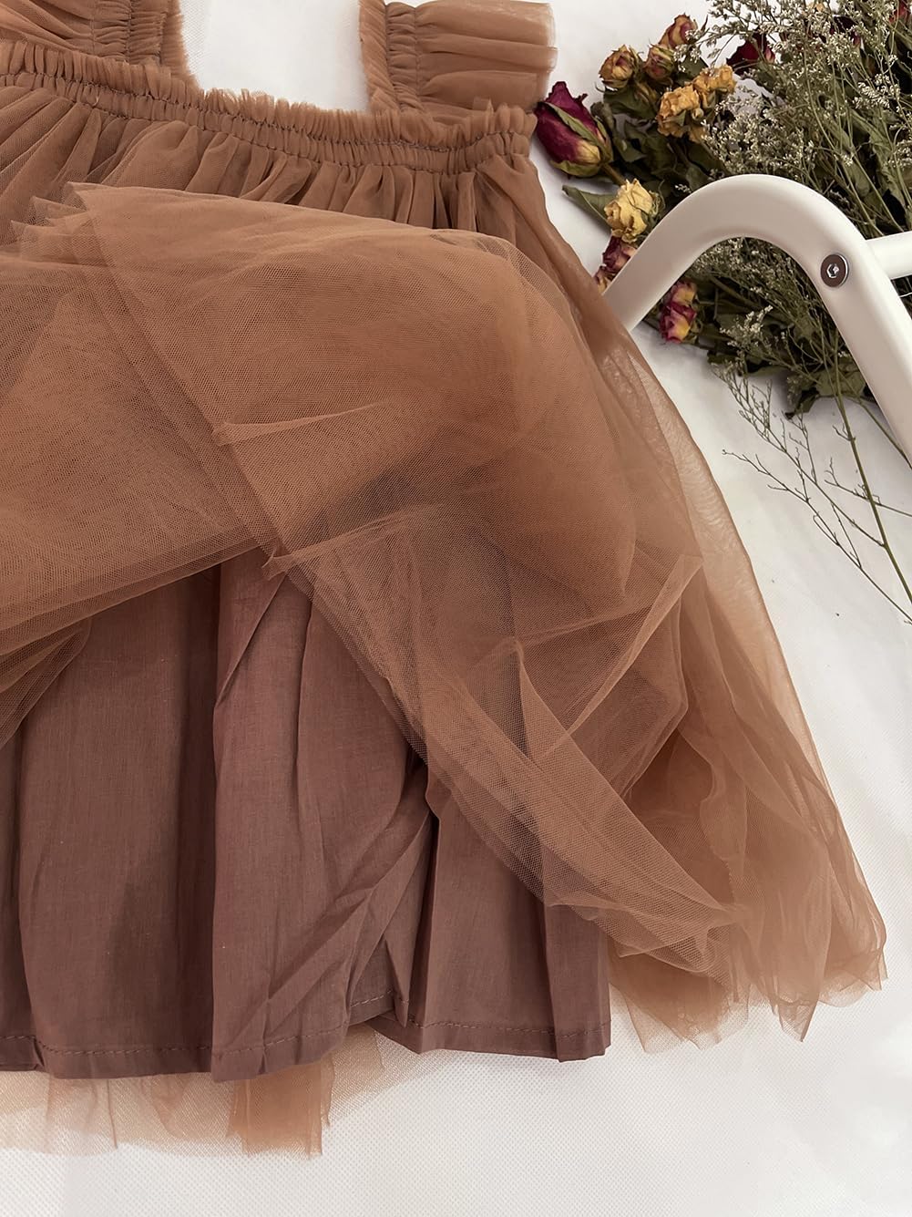 BGFKS Layered Tulle Ruffle Sleeveless Dress for Toddler Girls,Tutu Dress for Baby Girls Princess Dresses - Image 2