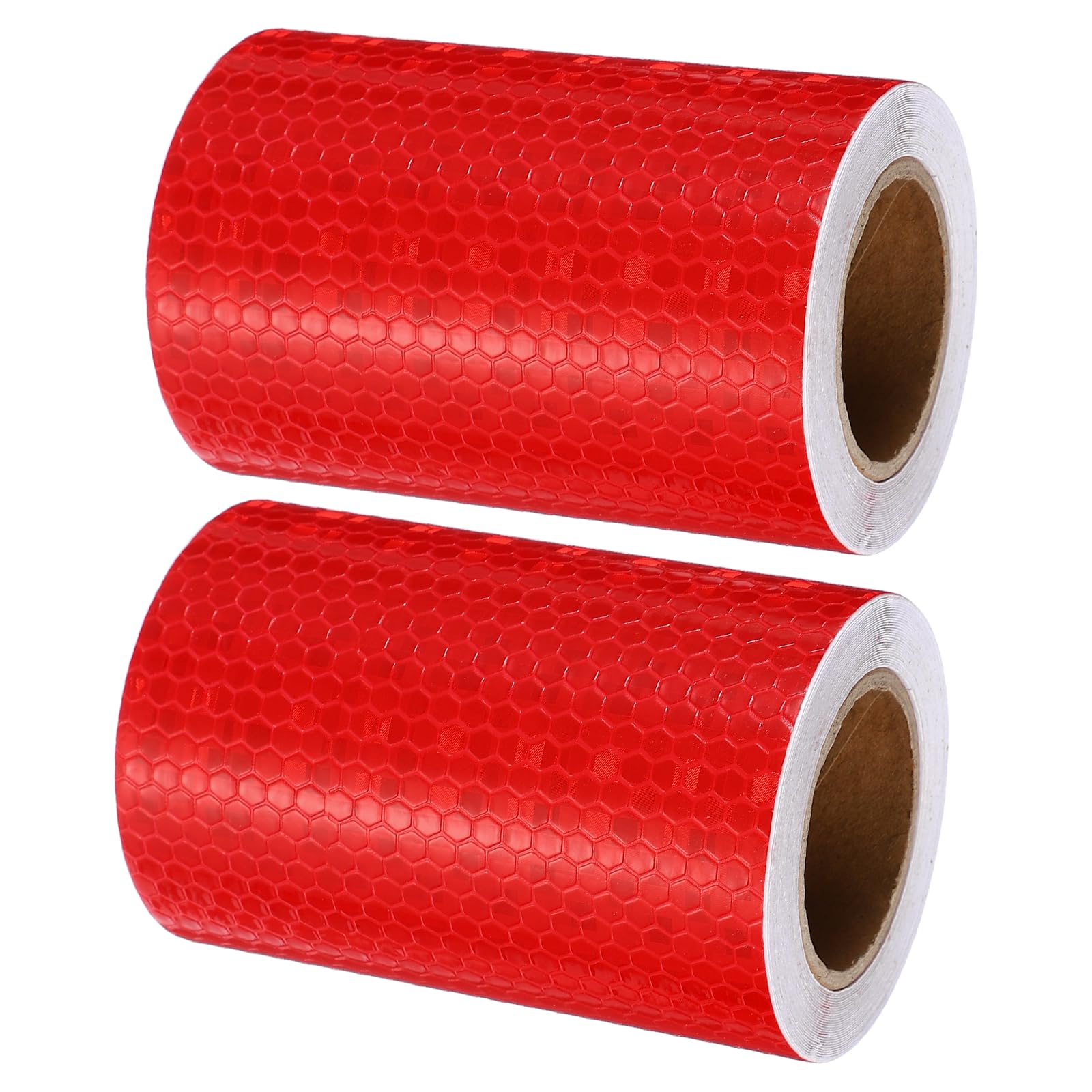 PATIKIL Reflective Tape, (4 Inch x 16.5 Ft, Red) (2 Roll), Waterproof Self Adhesive Safety Warning Stickers Outdoor Night Reflector Tape, Suit for - Truck/Trailer/Car