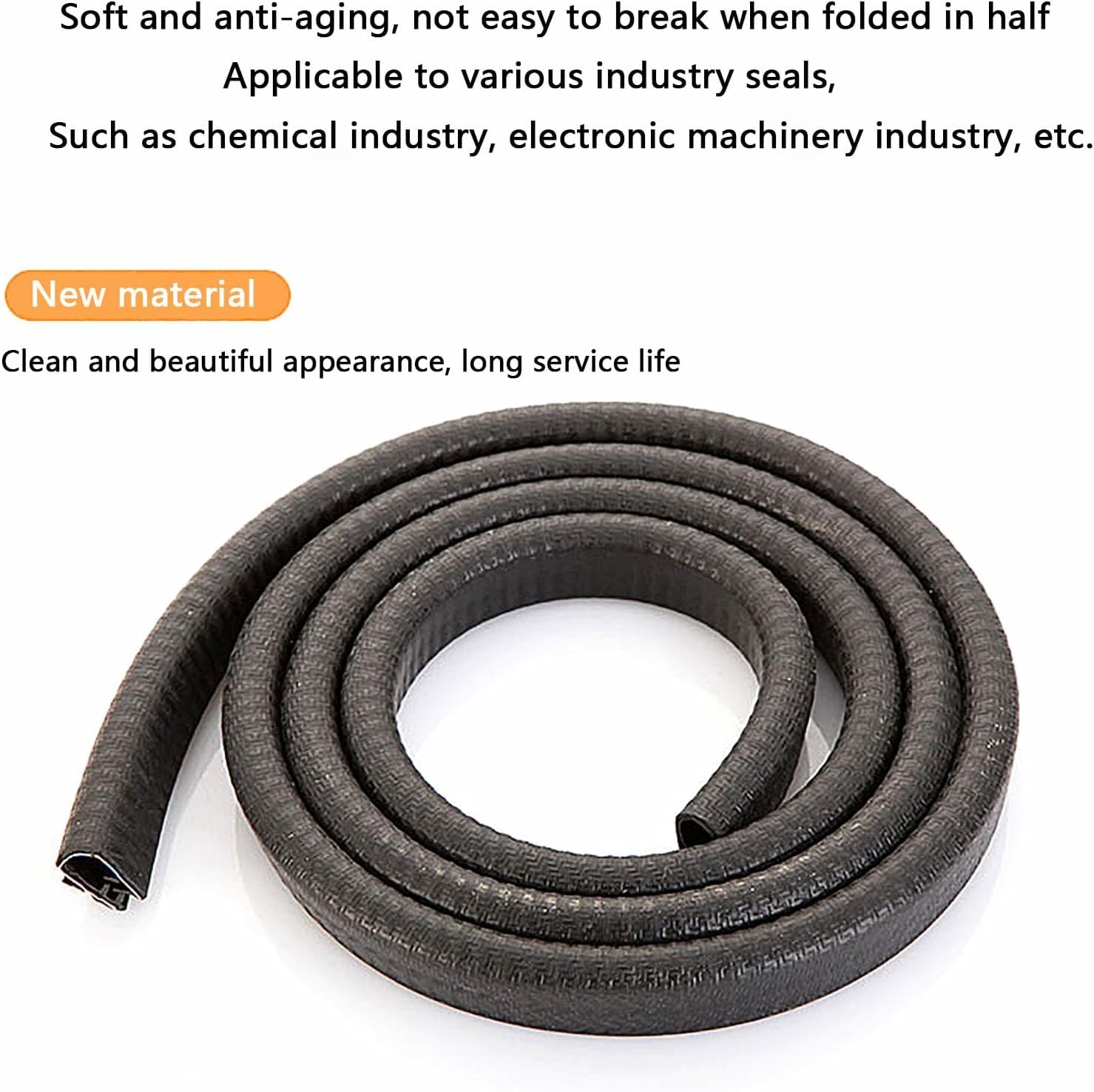 Profilo Protezione Bordi In EPDM - Guarnizione Gomma Per Porte Auto, Tavoli, Nero - Foto 7