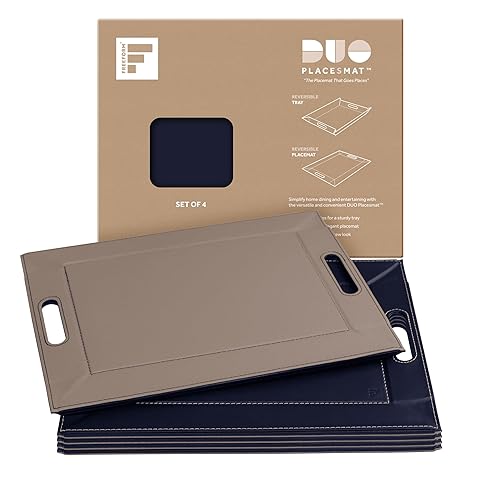 PLACEsMAT 2-in-1 Faux Leather Placemat & Serving Tray | Reversible