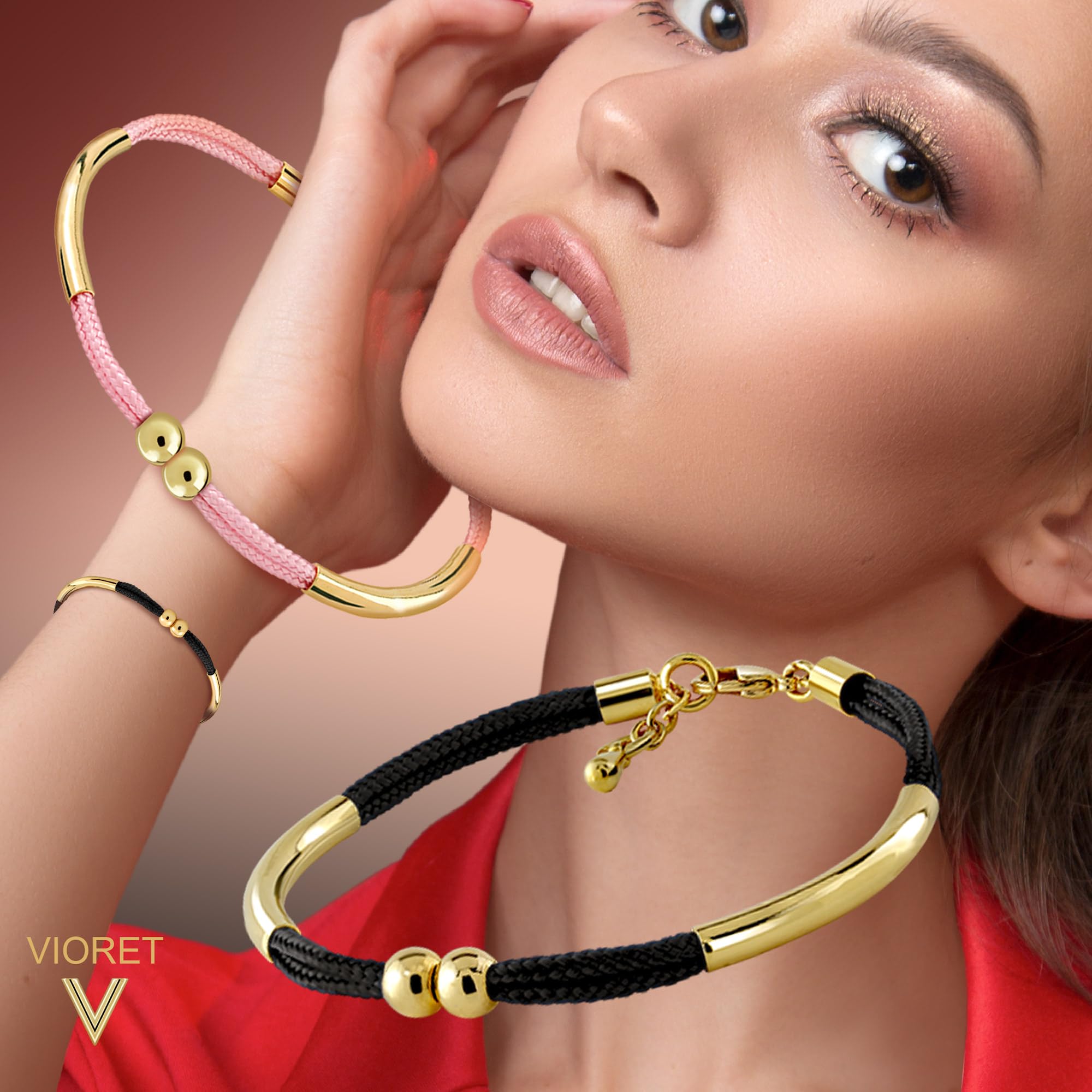 Pulsera Mujer - Regalos Originales para Mujer, Regalo Mujer, Regalos para Mujer, Regalo Cumpleaños Mujer, Regalos Originales (15,5cm 16,5 cm y 17,5 cm. Bolas 6 mm)