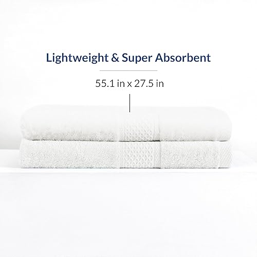 Miniatura 2 de Bio Bidet by Bemis Juego de toallas de lujo, altamente absorbentes, súper suaves, ligeras, de secado rápido, toalla de baño de 55 x 27.5 pulgadas