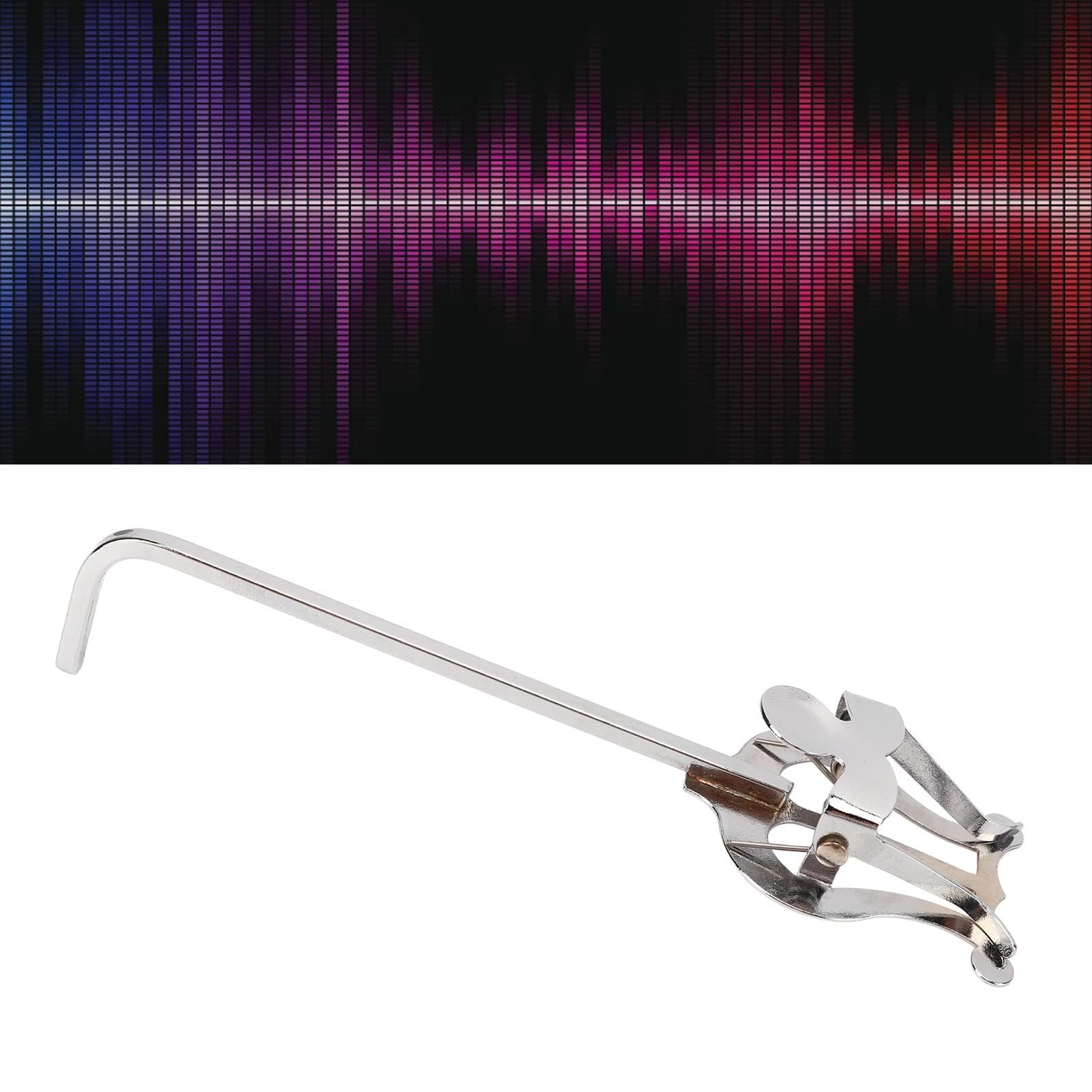 Lira de saxofón para banda de marcha, metal Banda de música partituras Clips Saxofón alto Lyre marcha Soporte portátil Sujetapáginas Horquilla con pinza saxofón para partituras Banda de música