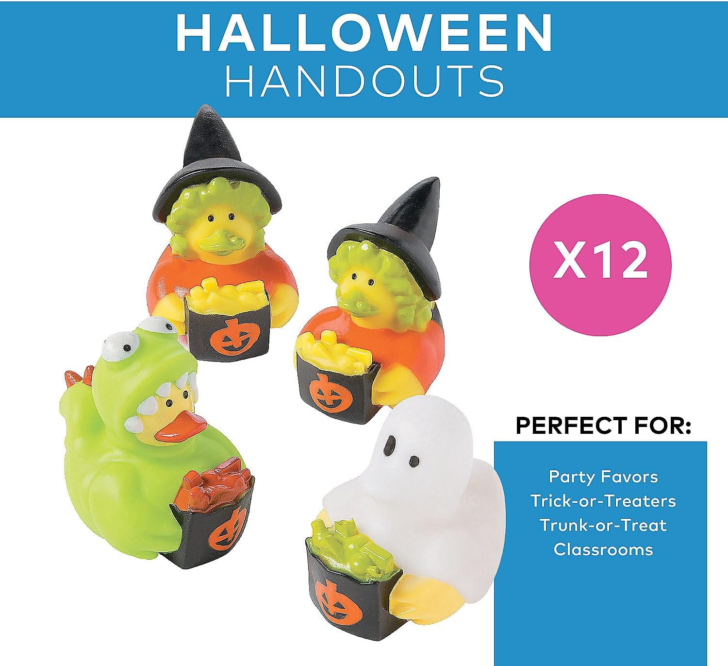 Trick Or Treat Halloween Costume Rubber Ducks Duckies - 12 Pieces