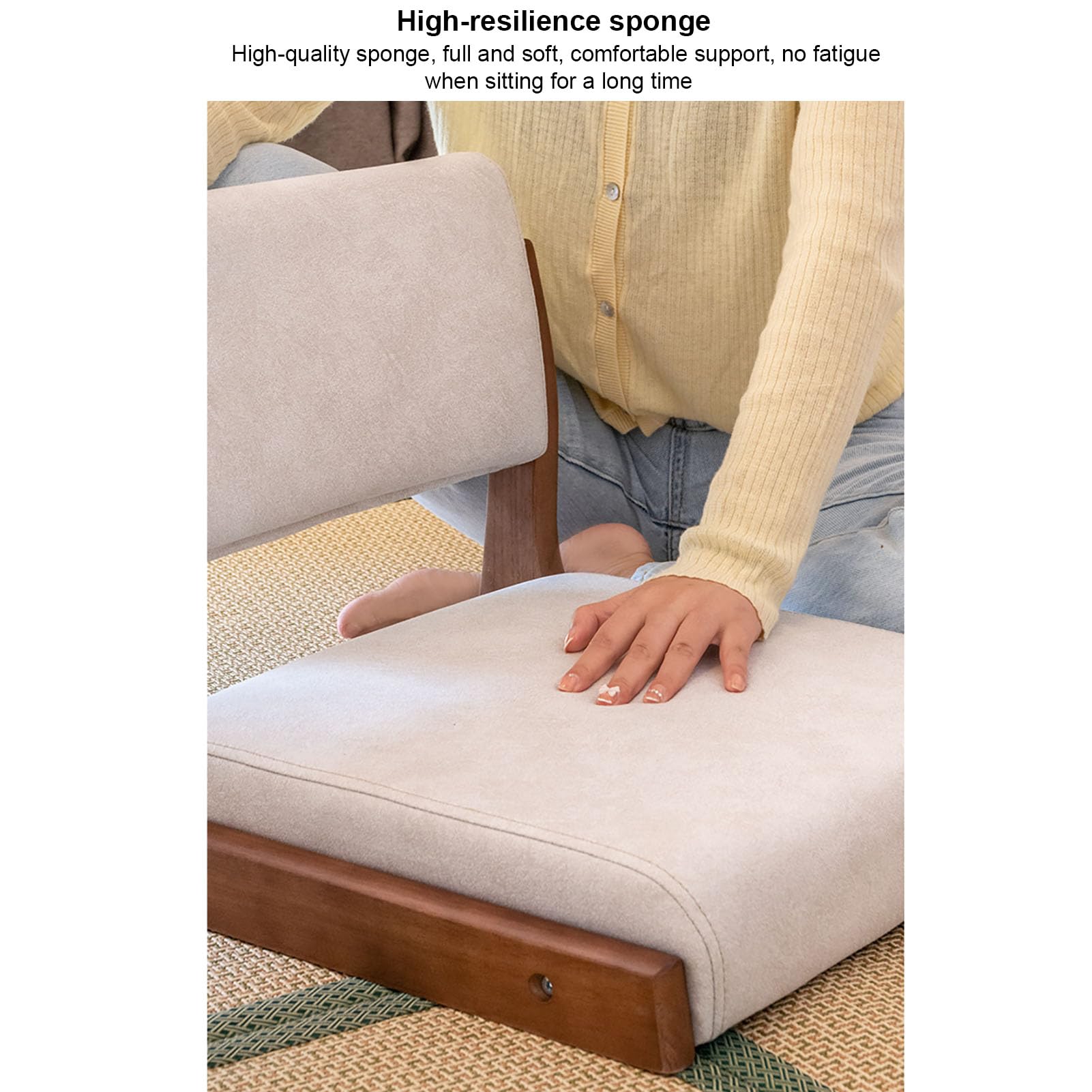 Meuble D'appoint De Chaise Tatami,chaise De Sol De Méditation Pliable,siège De Sol De Chaise De Salon,chaise Japonaise Portable Sans Pieds Avec Coussin,canapé Paresseux Pour Lecture De Méditation N