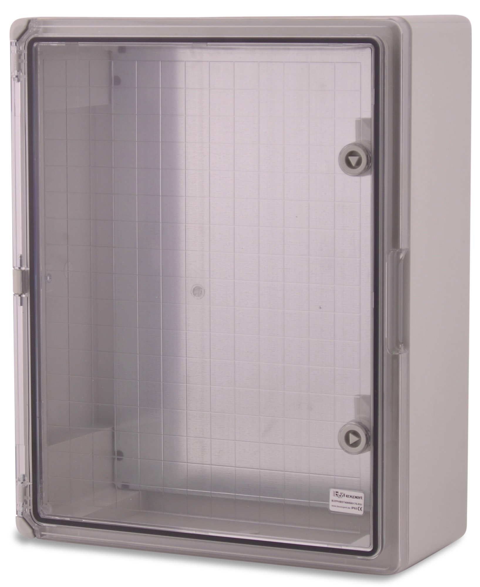 BOXEXPERT Fleet - Armadietto da parete per quadro elettrico, IP65, alloggiamento vuoto in acrilonitrile-butadiene-stirene (ABS), grigio/trasparente, (500 x 400 x 175 mm, con finestrella)