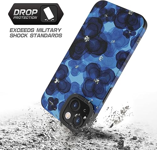 Miniatura 3 de Compatible con iPhone 13 - Funda de silicona con diseño de ondas para mujeres y niñas, funda de silicona de TPU suave antigolpes, diseño de flores,