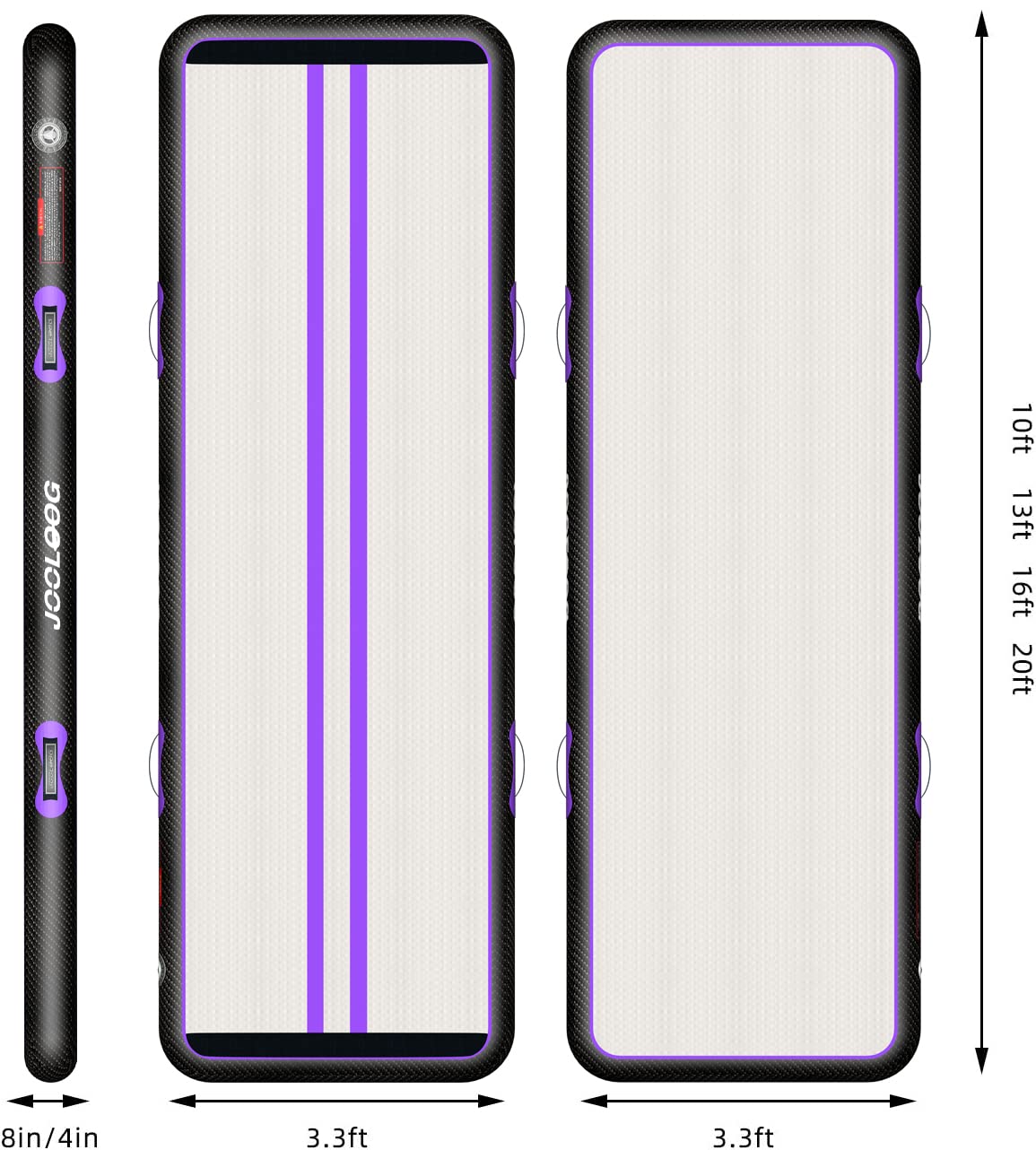 Tappeto Gonfiabile Pompa Tappetino Gonfiabile Physionics 10cm - Air Track Per Ginnastica Con Pompa Elettrica Air Track Ginnastica Artistica Per Casa Economico