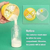 Vista 6 de Accmor Dispensador de fórmula sobre la marcha, contenedor giratorio de fórmula de cuatro compartimentos antiderrames, contenedor de almacenamiento