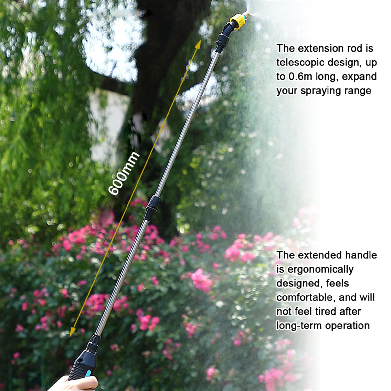Wakects Spruzzatore Elettrico a Zaino Portatile, Annaffiatoio per Piante Giardino, Lavaggio Auto e Pulizia Domestica, Blu