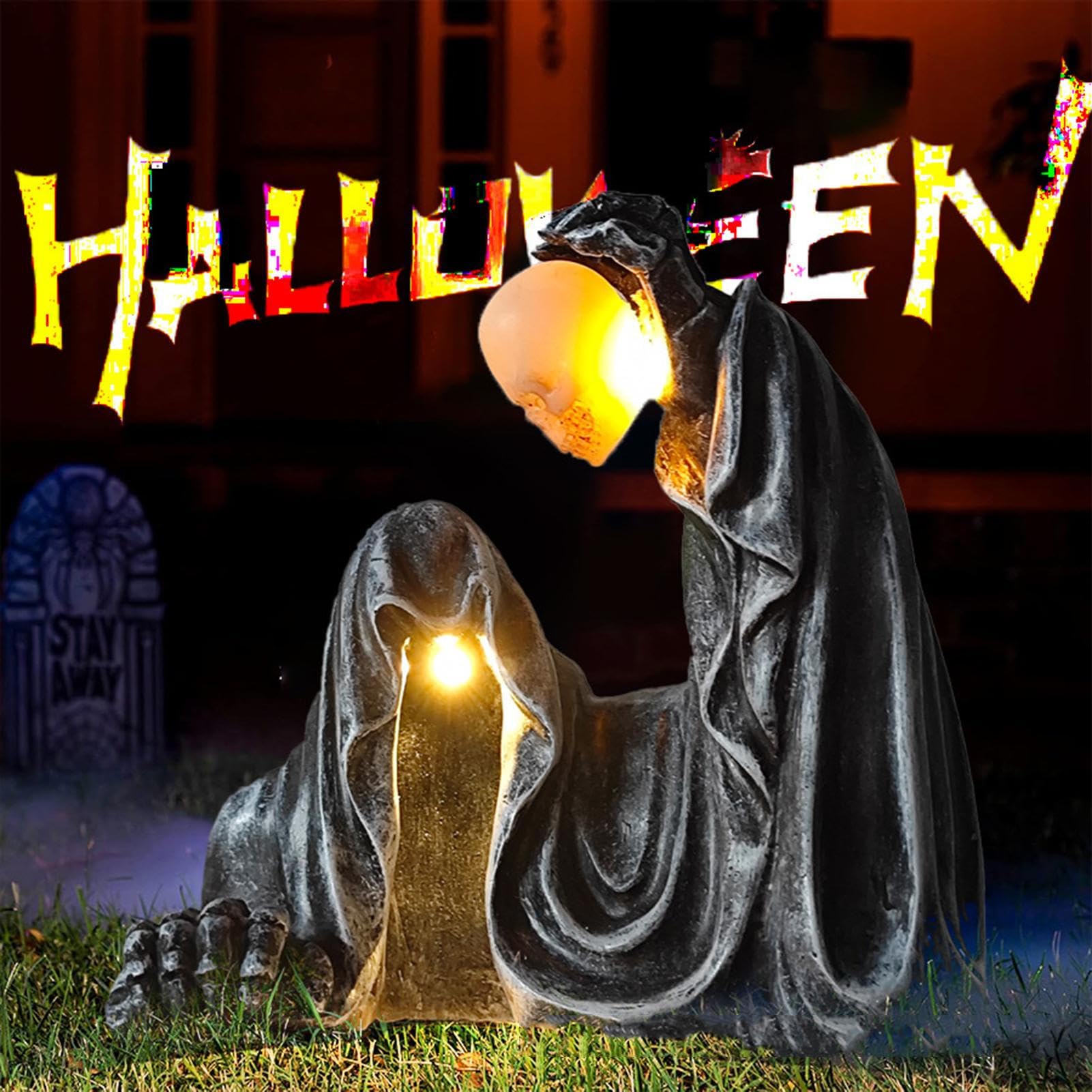 Figurki Halloween Dekoracje Z Czarnymi Pelerynami Na Halloween