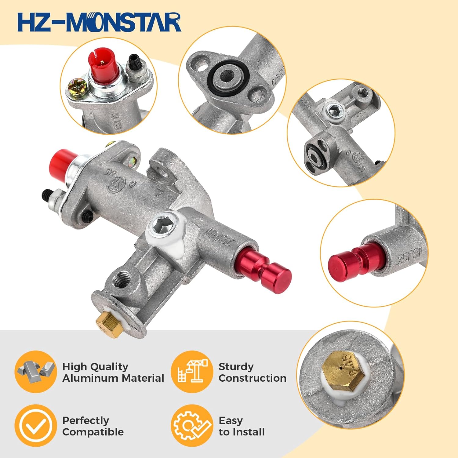 Main Gas Control Safety Valve Kit for Propane Gas, Radiant Tank Top Heater Thermocoupler Tip Over Switch Set for Most Propane Tank Top Heaters (Assembly Replacement Kit)