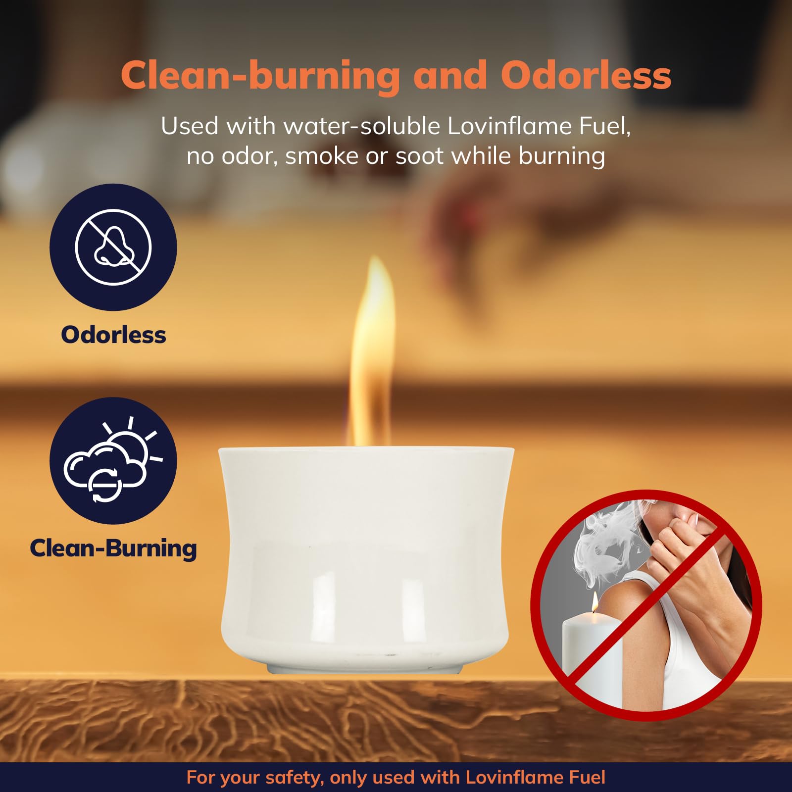 Amazon.co.jp: 【Lovinflame】 セラミック・キャンドル デラックス