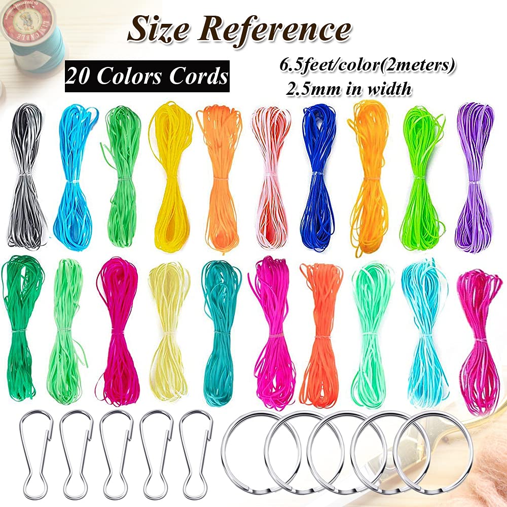 Color String Present Screw Eyes Cinvo 22 Color String Gimp Craft Kit - Plastic Lacing Cord ...