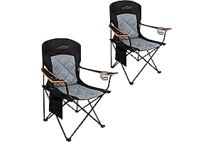 FAIR WIND 2 Pack Oversized Fully Padded Portable Camping Chair