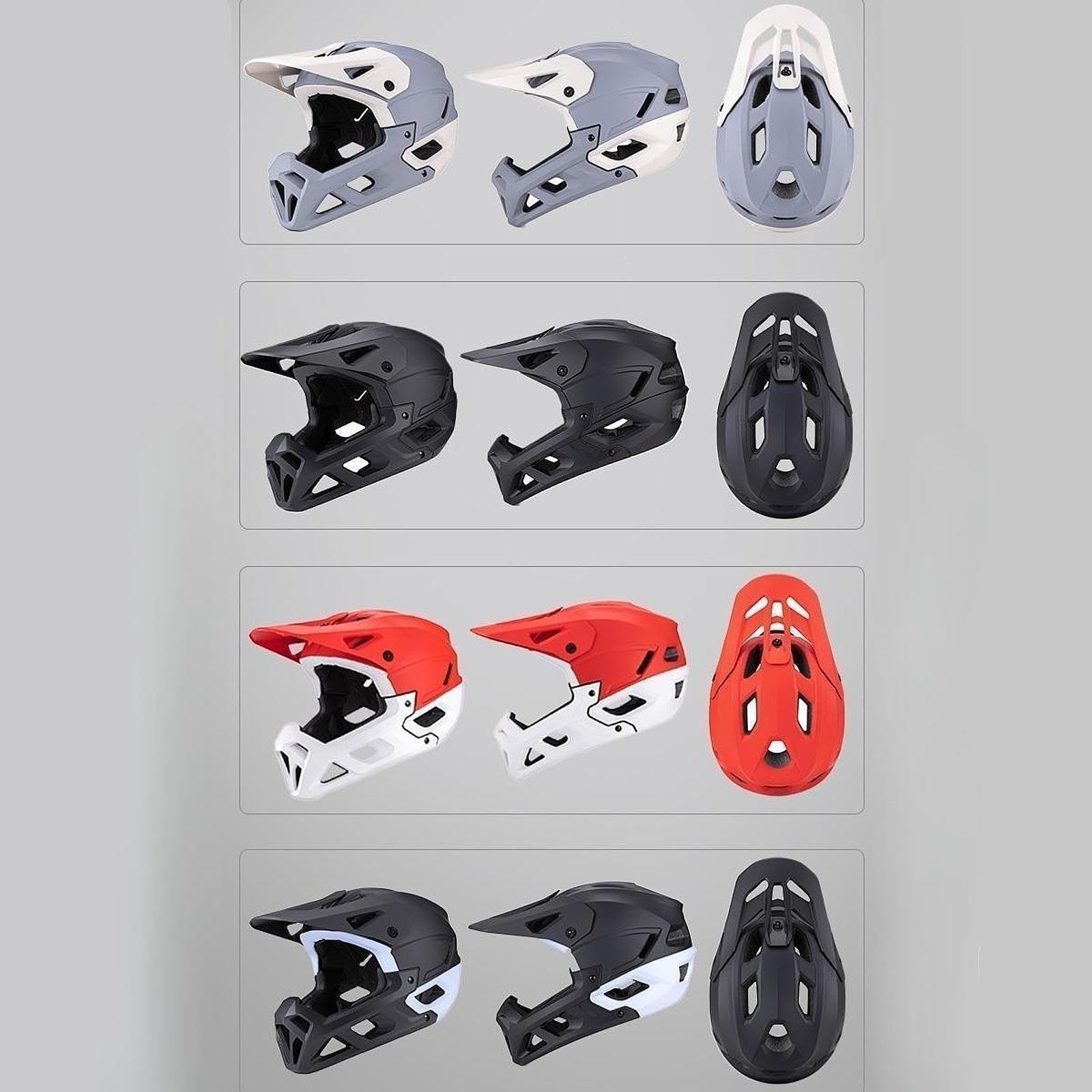 Casque de Vélo, équipement de Cyclisme Respirant avec Mentonnière Amovible pour Adultes, Ventilation, Confortable et Intégral