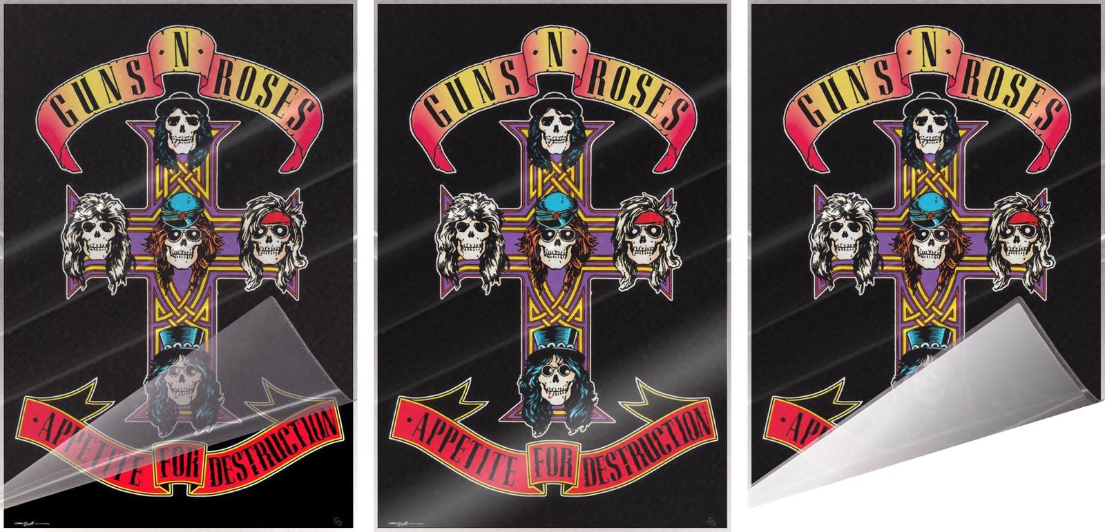 Poster KUSTOM ART Guns N' Roses – Appetite For Destruction, Stampa Su Carta Patinata 40x30cm, Senza Cornice
