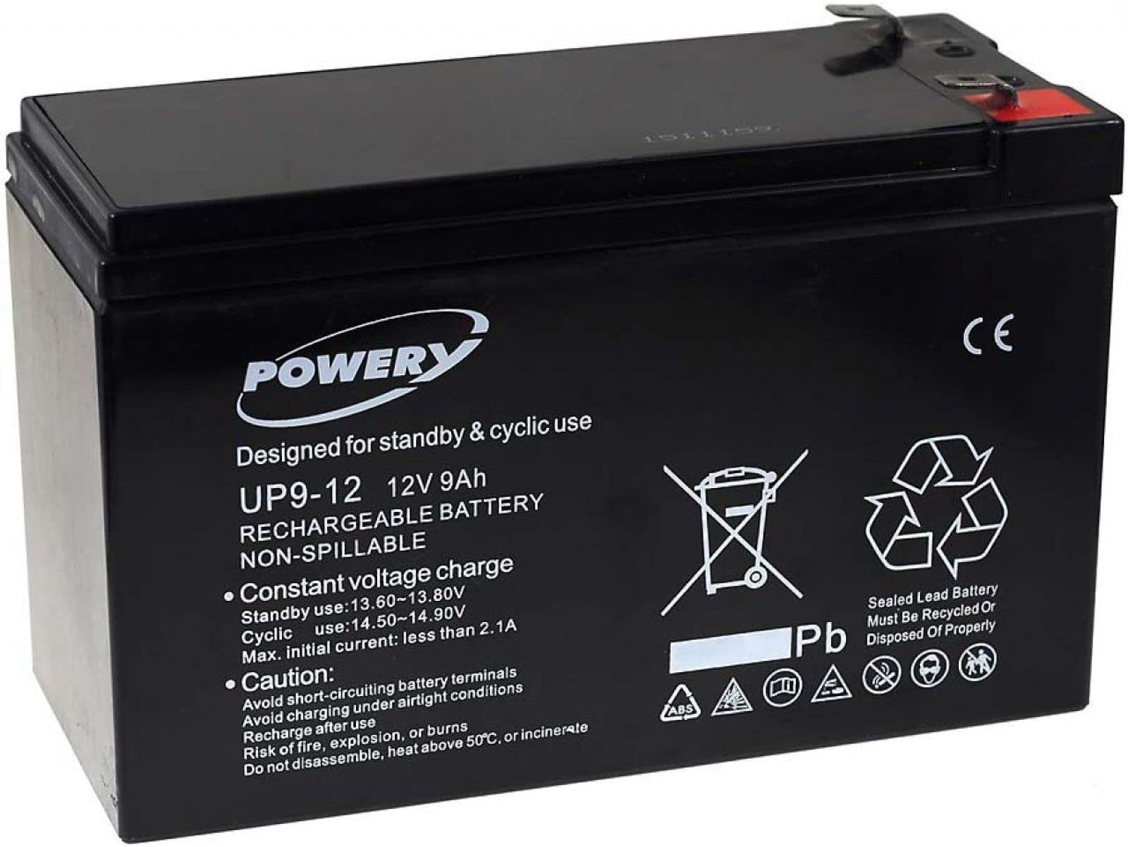 Powery Batterie GelPlomb (multipower) pour USV APC BackUPS ES 700 9Ah