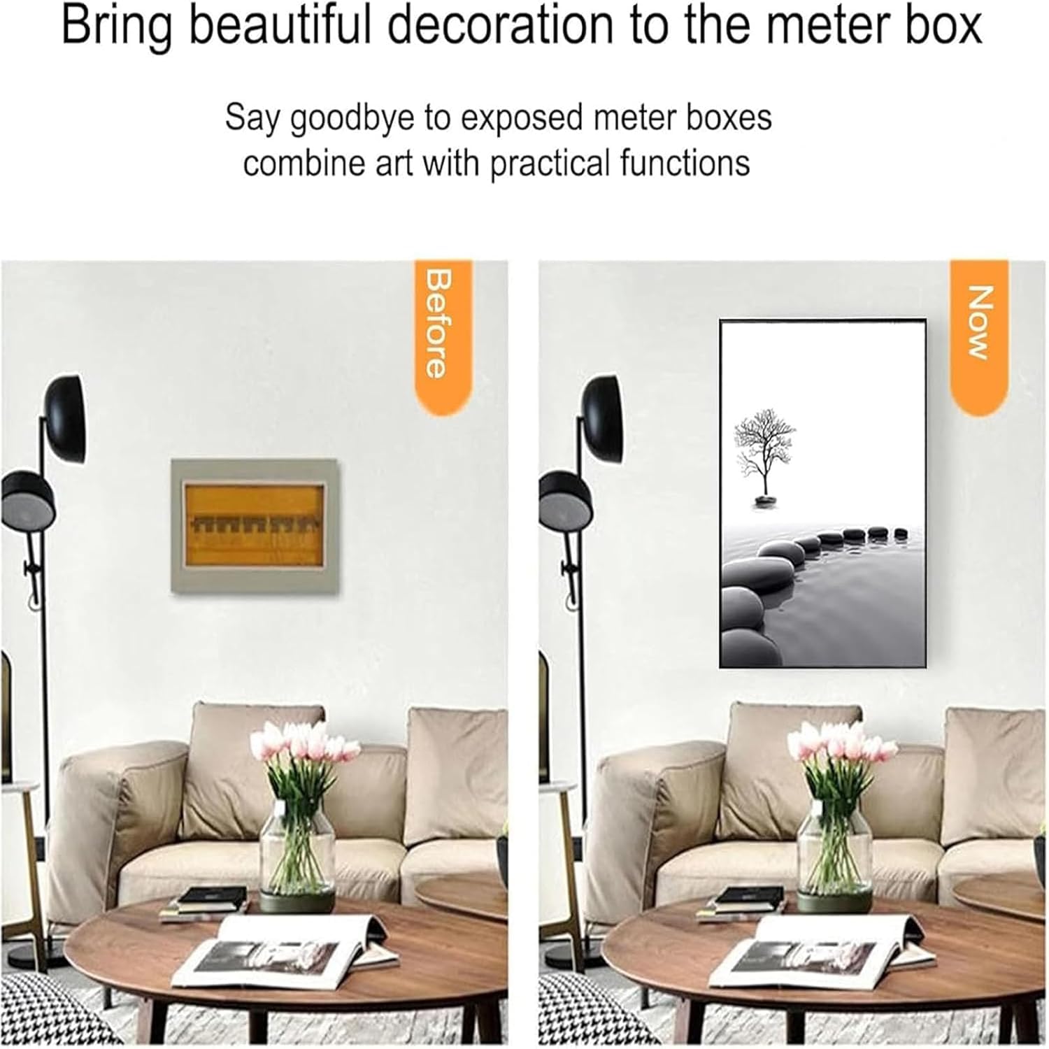 Cuadro Electrico Tapa Caja Decorativos Modernos Caja Medidor Interior Decorativo Tapa del Medidor Eléctrico Caja De Distribucion Tapa Decorativa,18,40 * 50cm